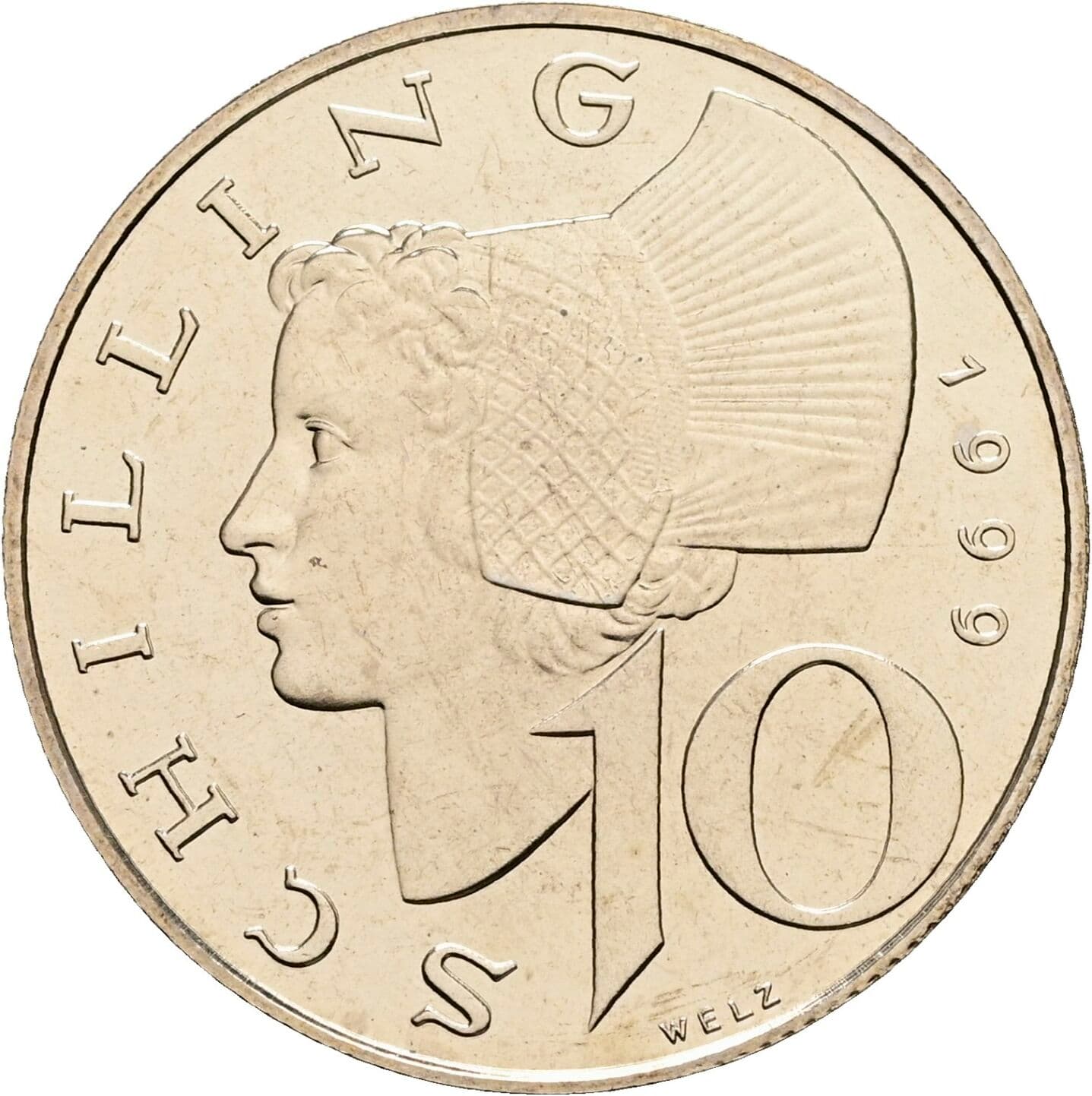 10 Schilling 1999 – Vorderseite