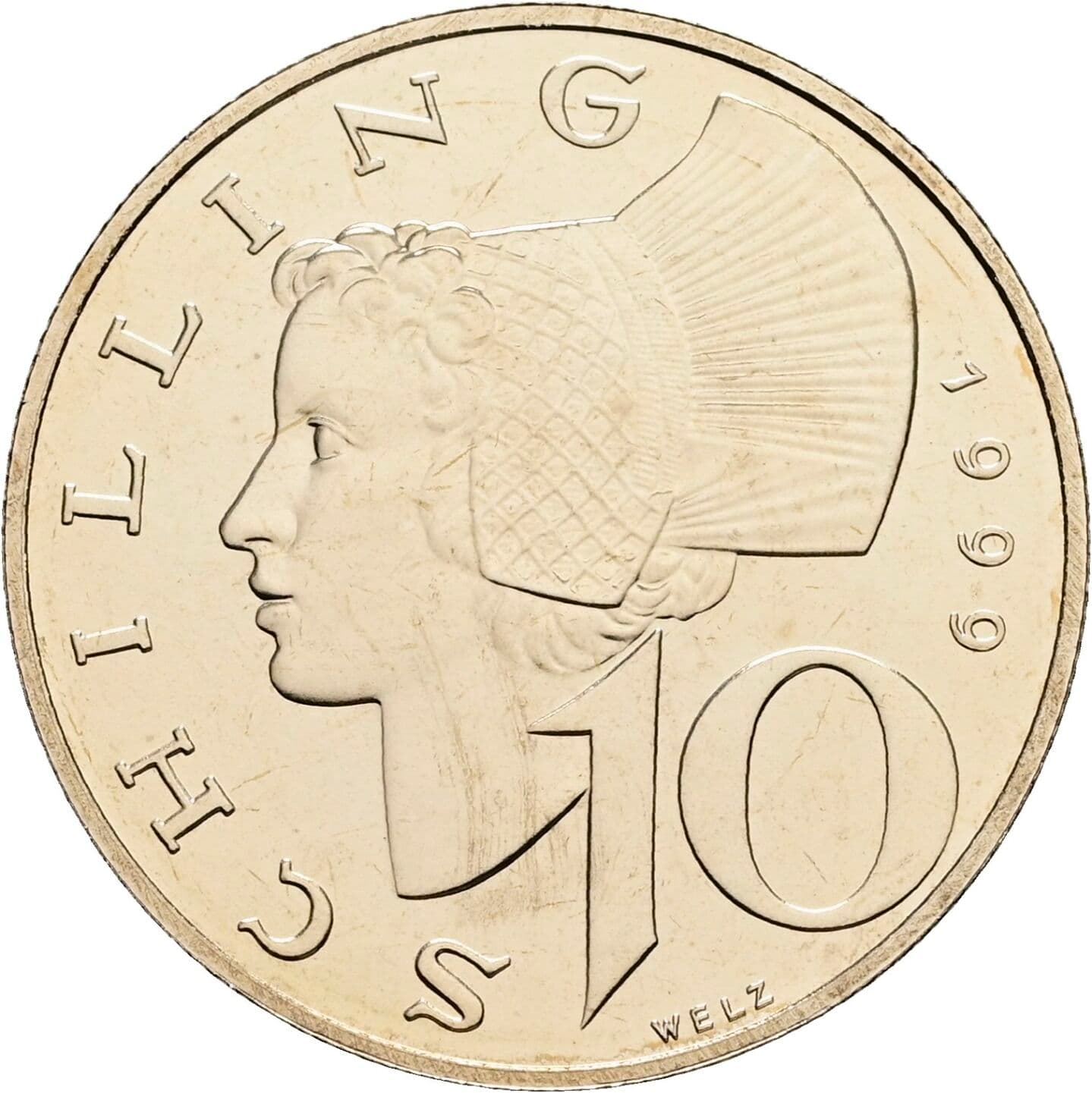 10 Schilling 1999 – Vorderseite