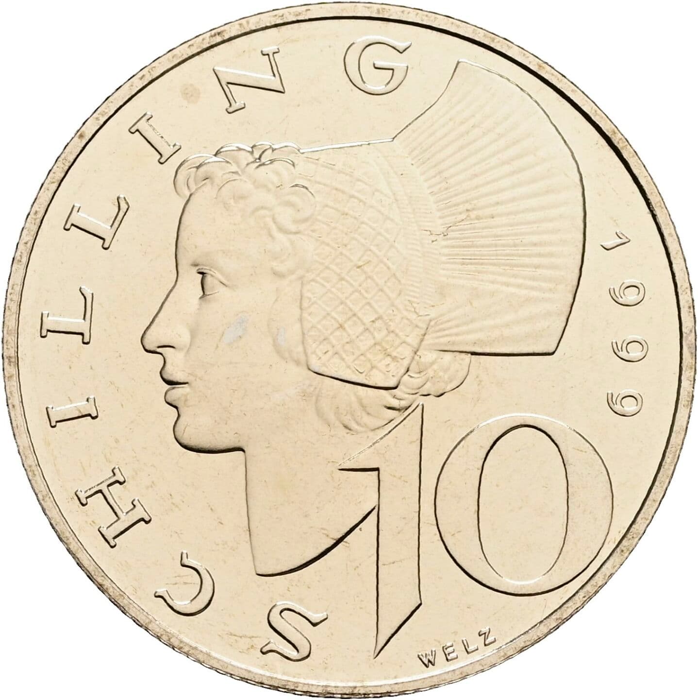 10 Schilling 1999 – Vorderseite