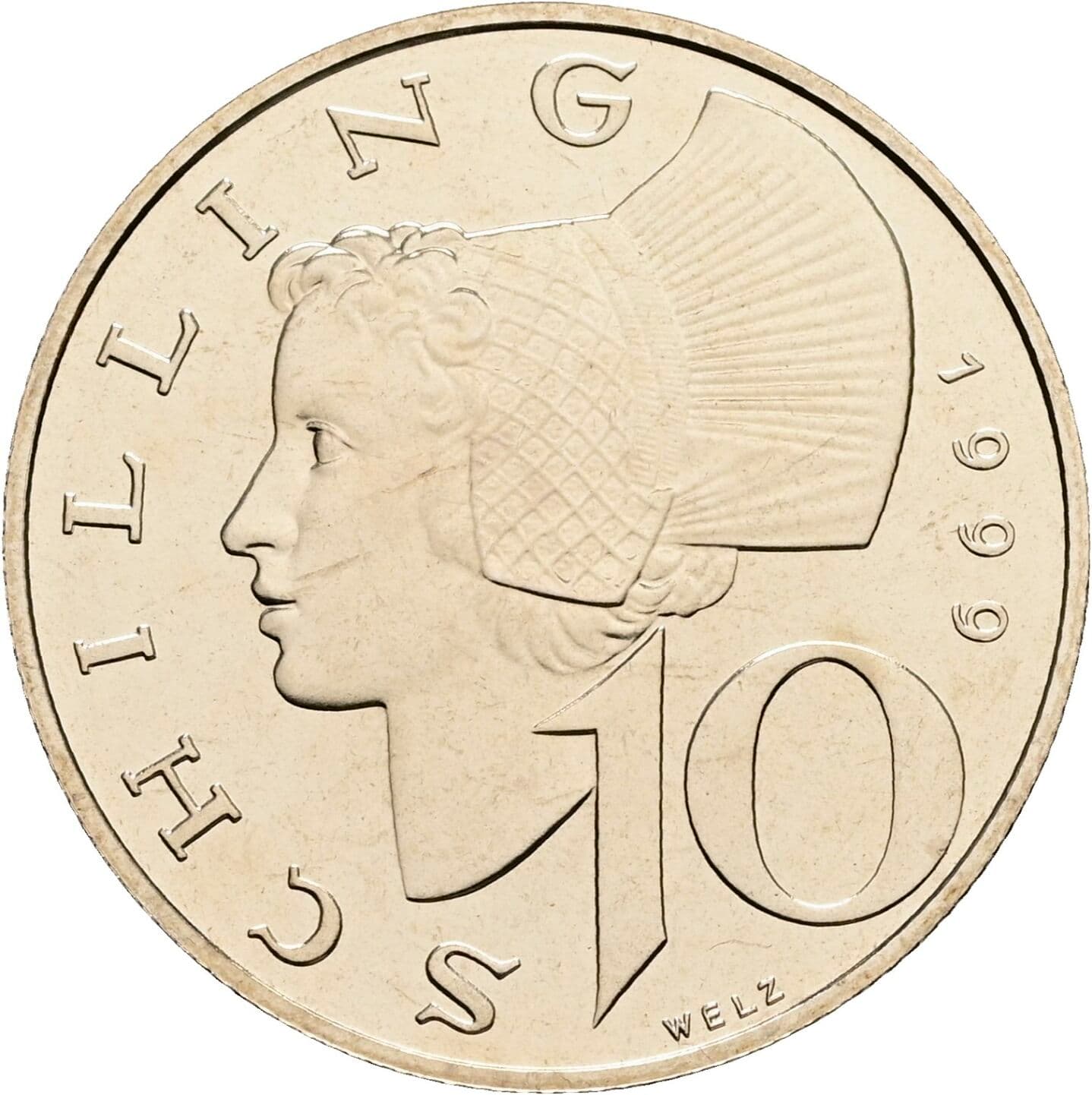 10 Schilling 1999 – Vorderseite