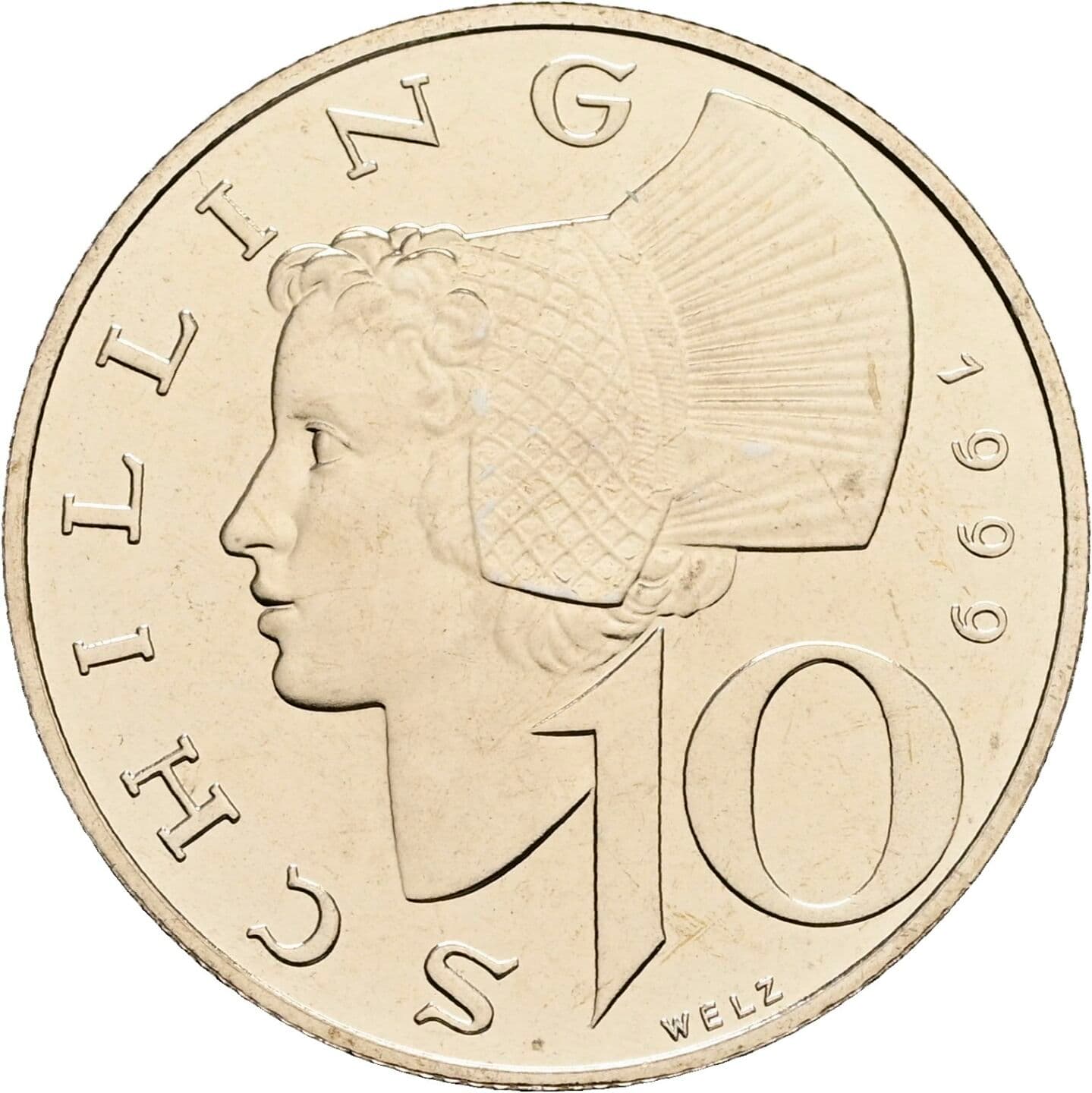 10 Schilling 1999 – Vorderseite