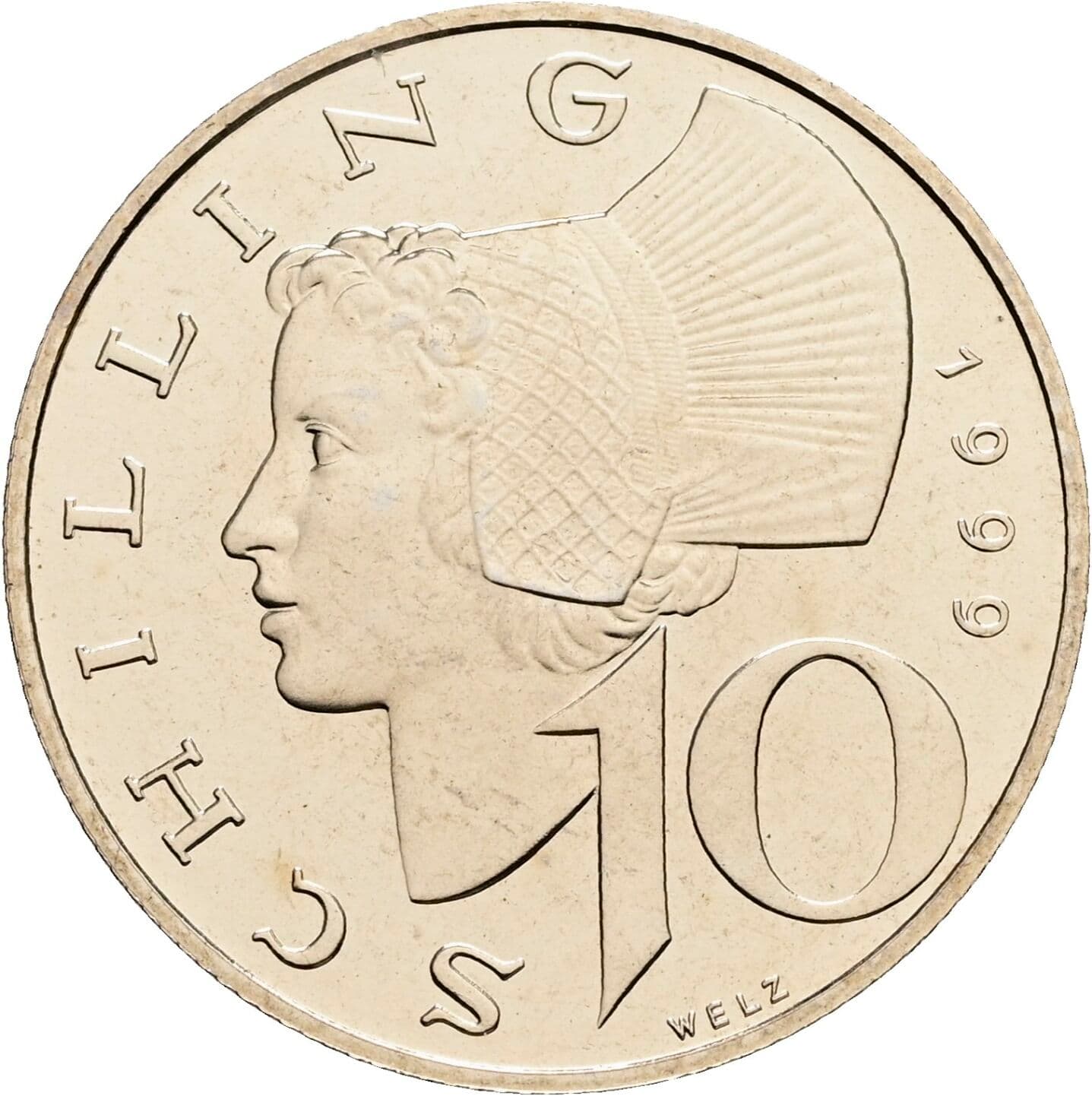 10 Schilling 1999 – Vorderseite