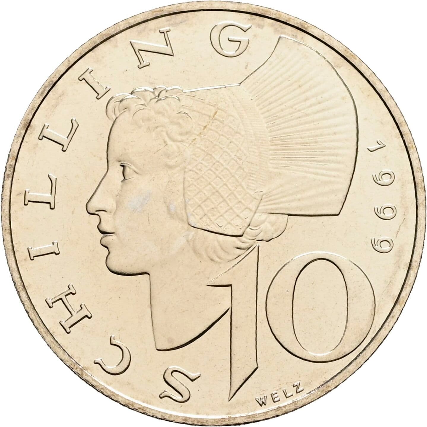 10 Schilling 1999 – Vorderseite