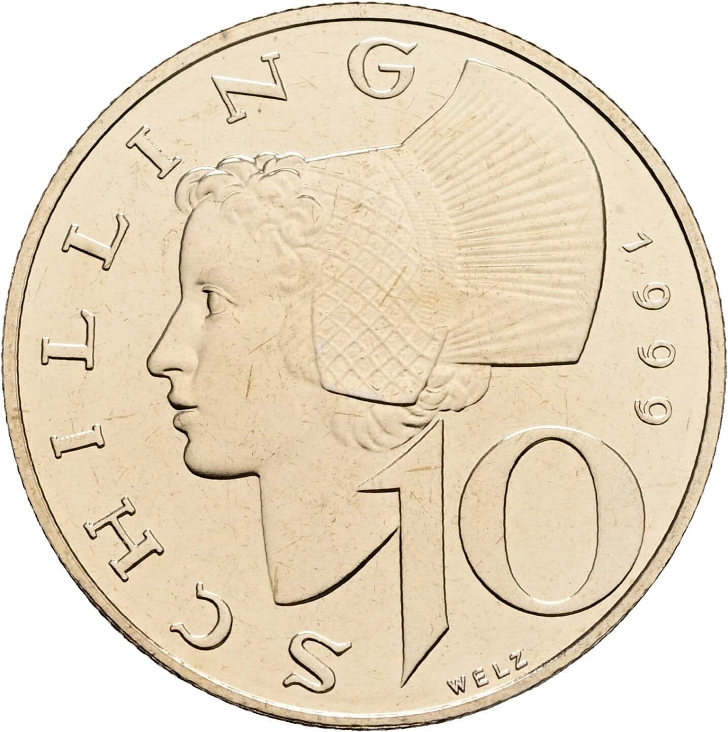 10 Schilling 1999 – Vorderseite