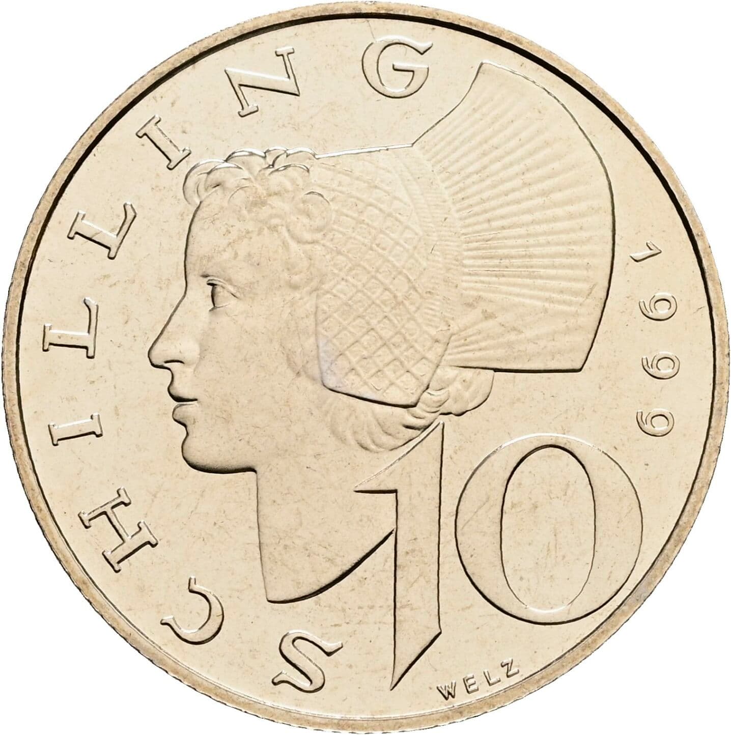 10 Schilling 1999 – Vorderseite