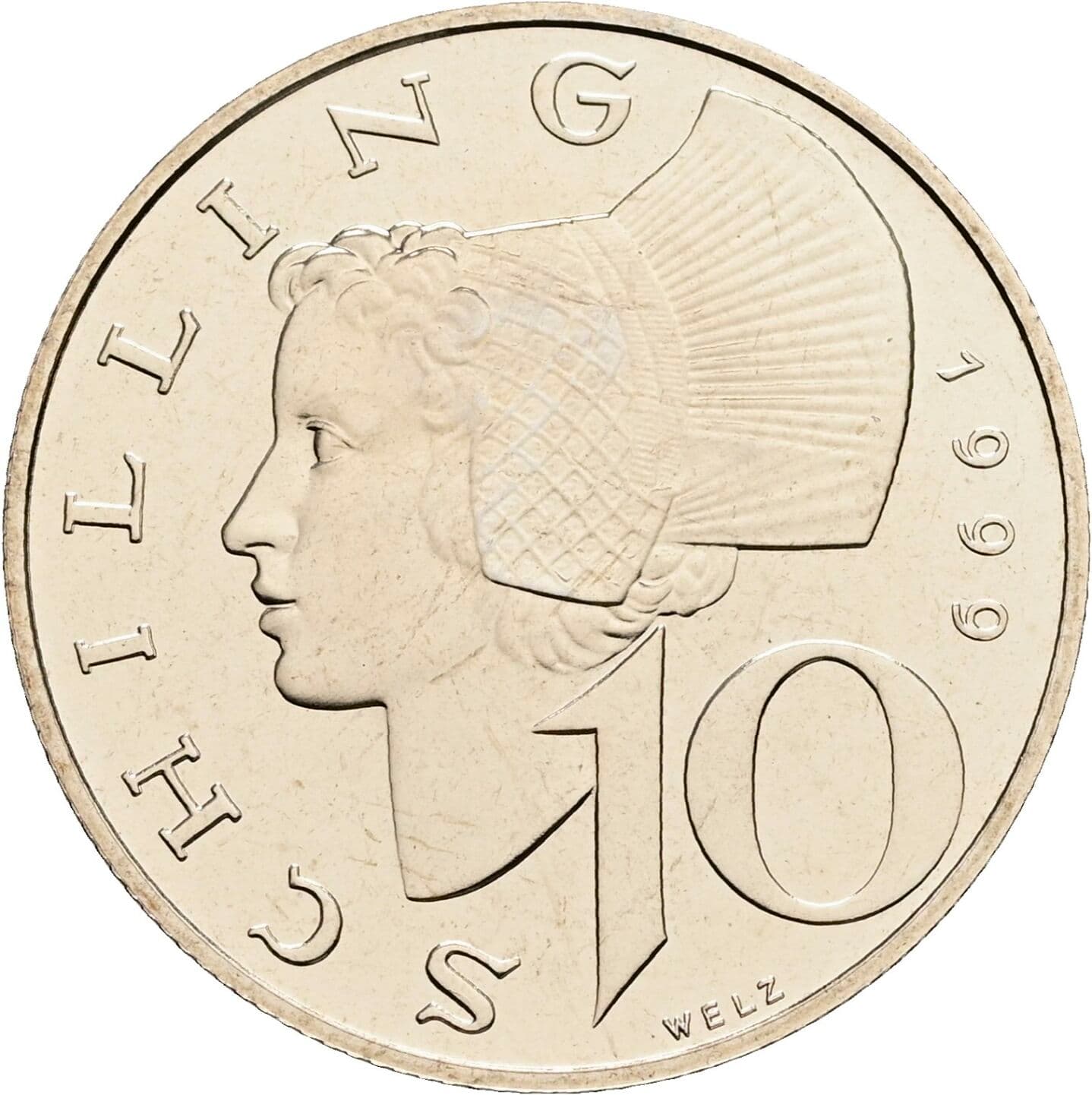 10 Schilling 1999 – Vorderseite