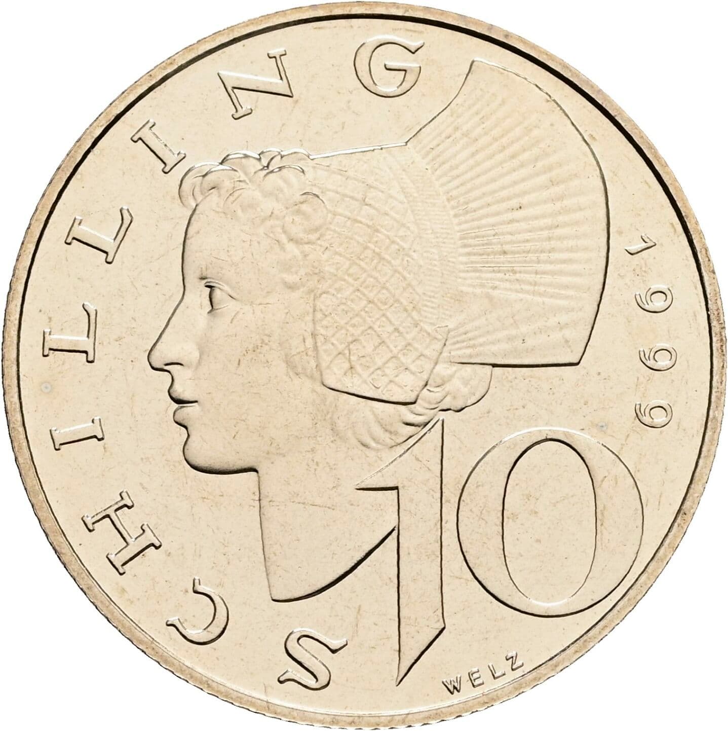 10 Schilling 1999 – Vorderseite