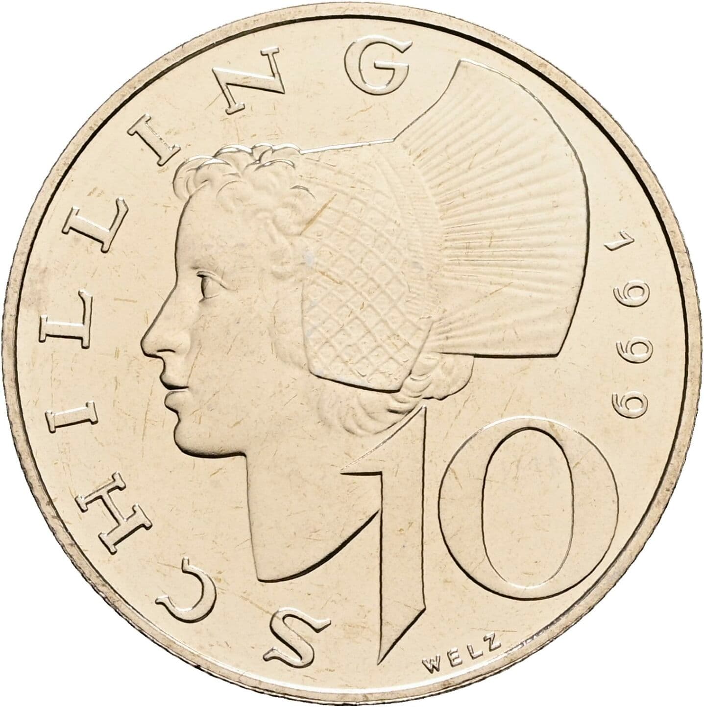 10 Schilling 1999 – Vorderseite