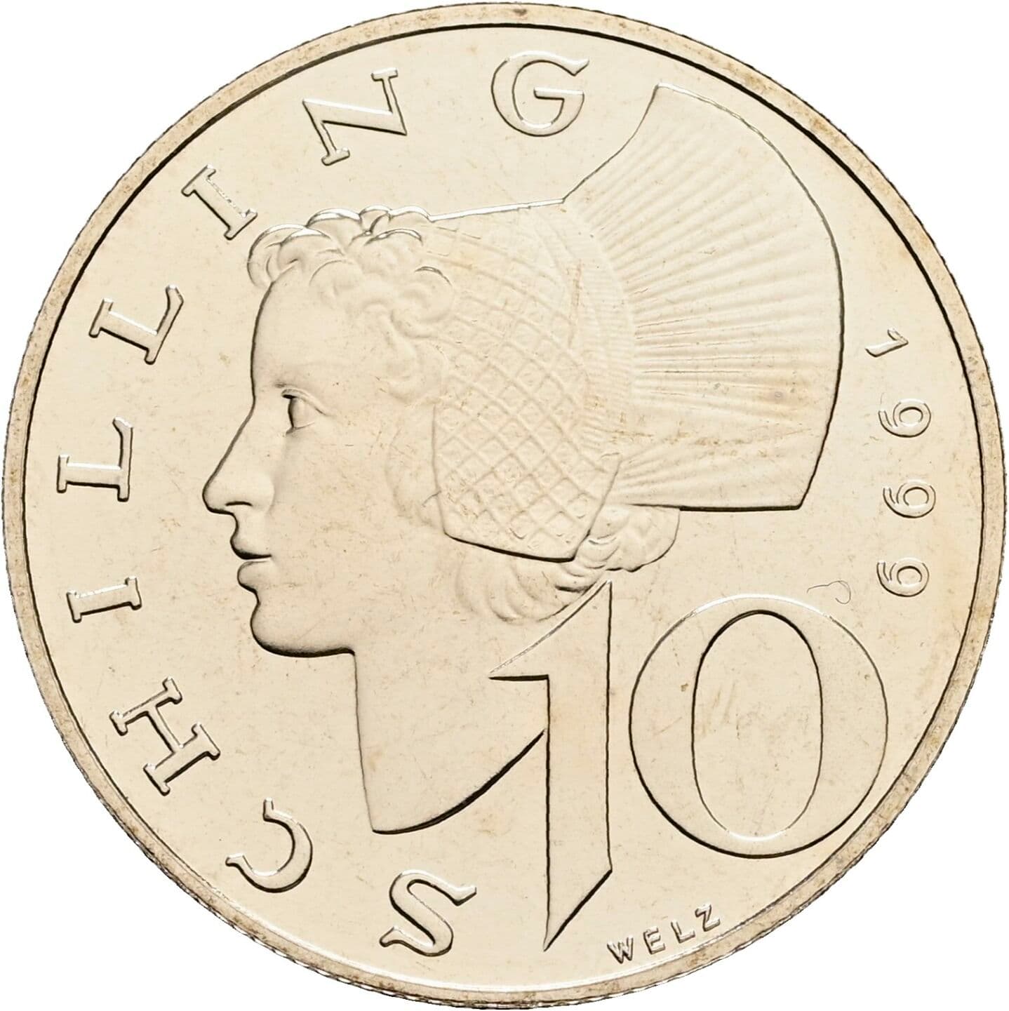 10 Schilling 1999 – Vorderseite