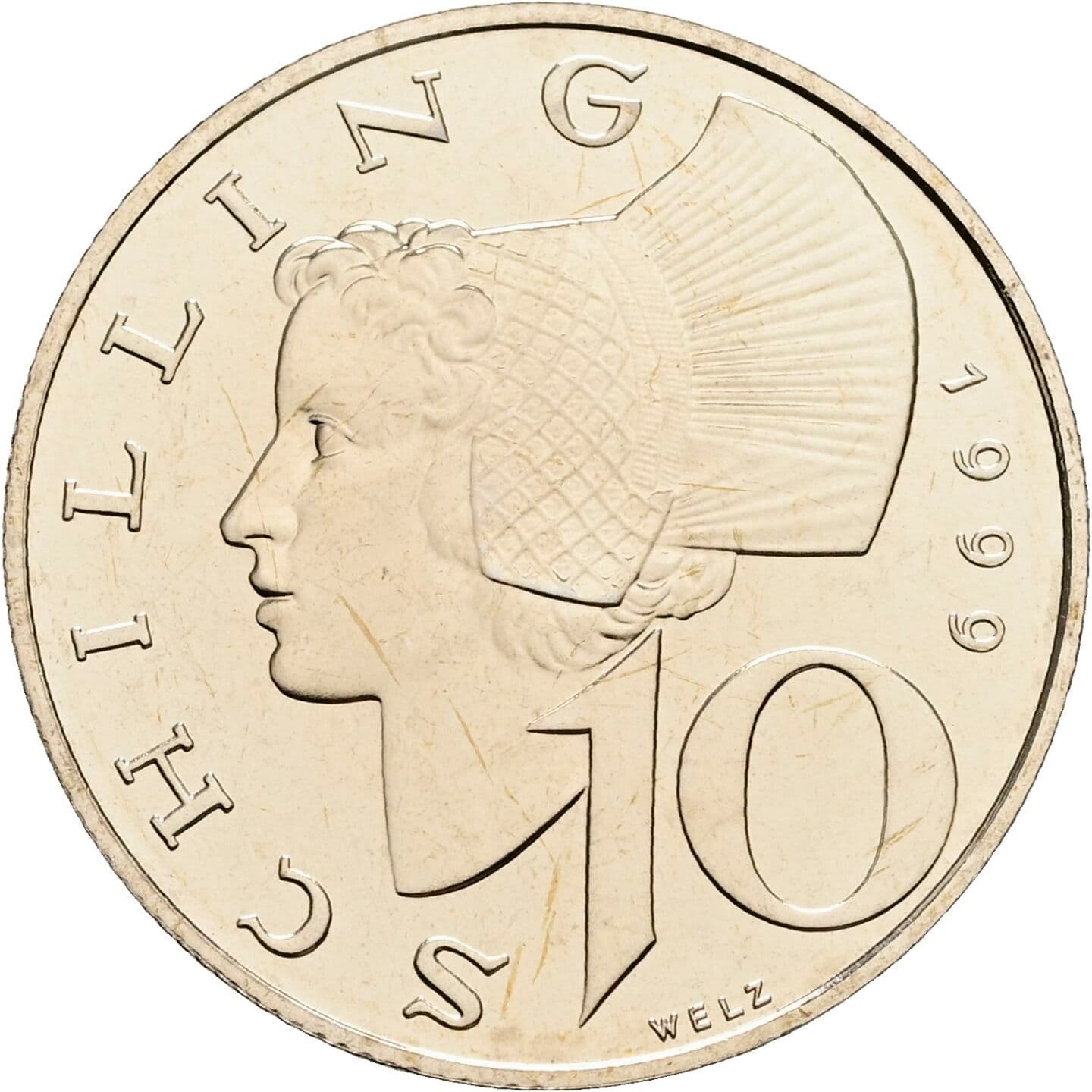 10 Schilling 1999 – Vorderseite