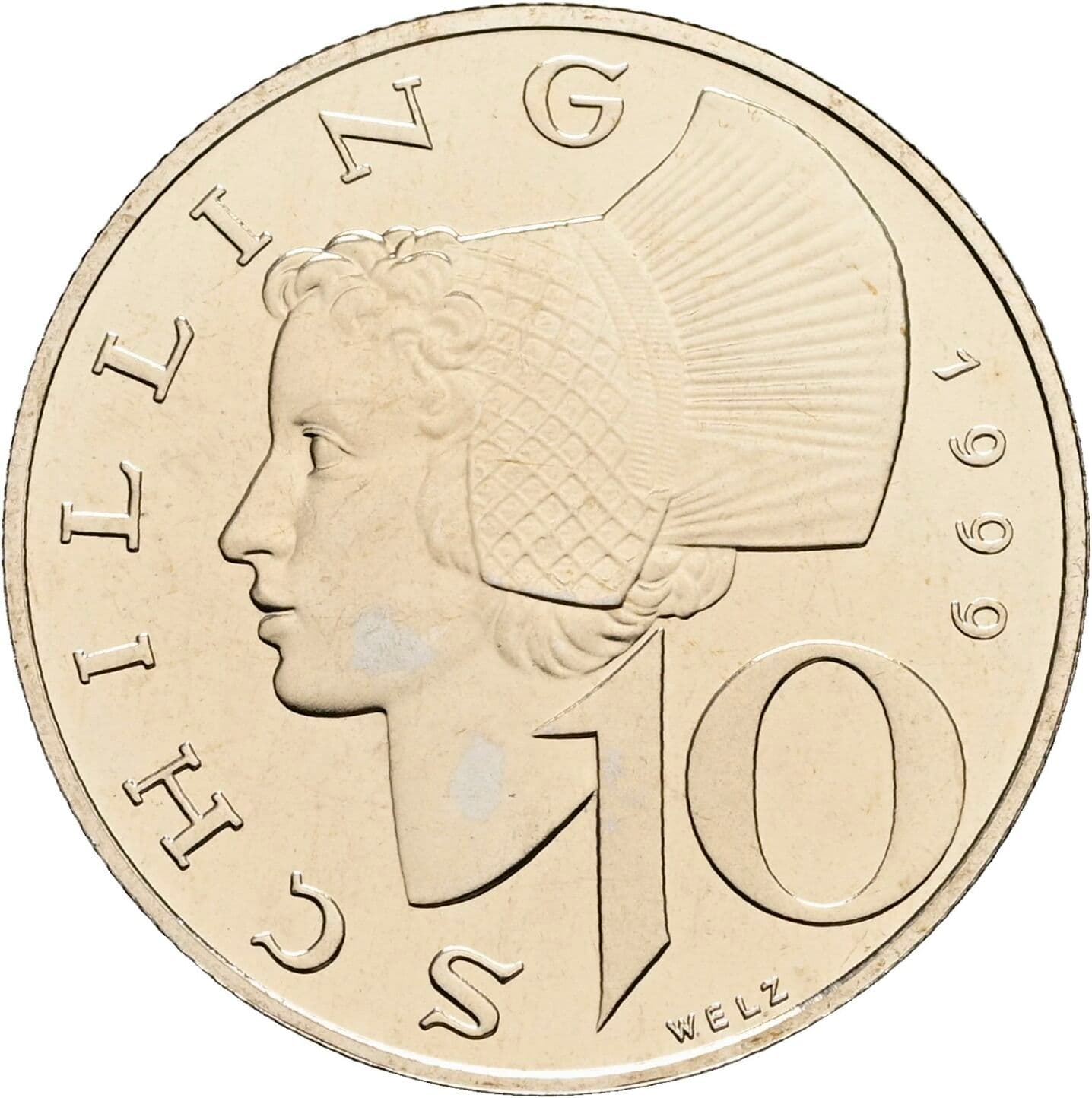 10 Schilling 1999 – Vorderseite