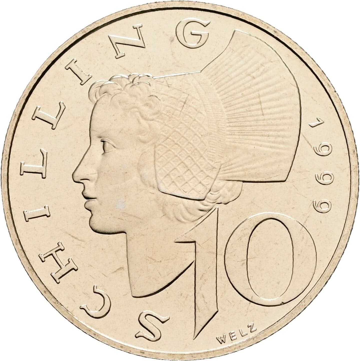 10 Schilling 1999 – Vorderseite