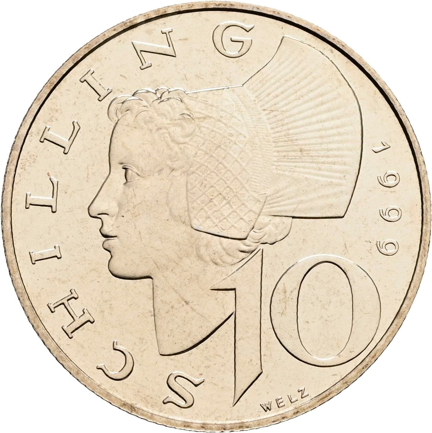 10 Schilling 1999 – Vorderseite