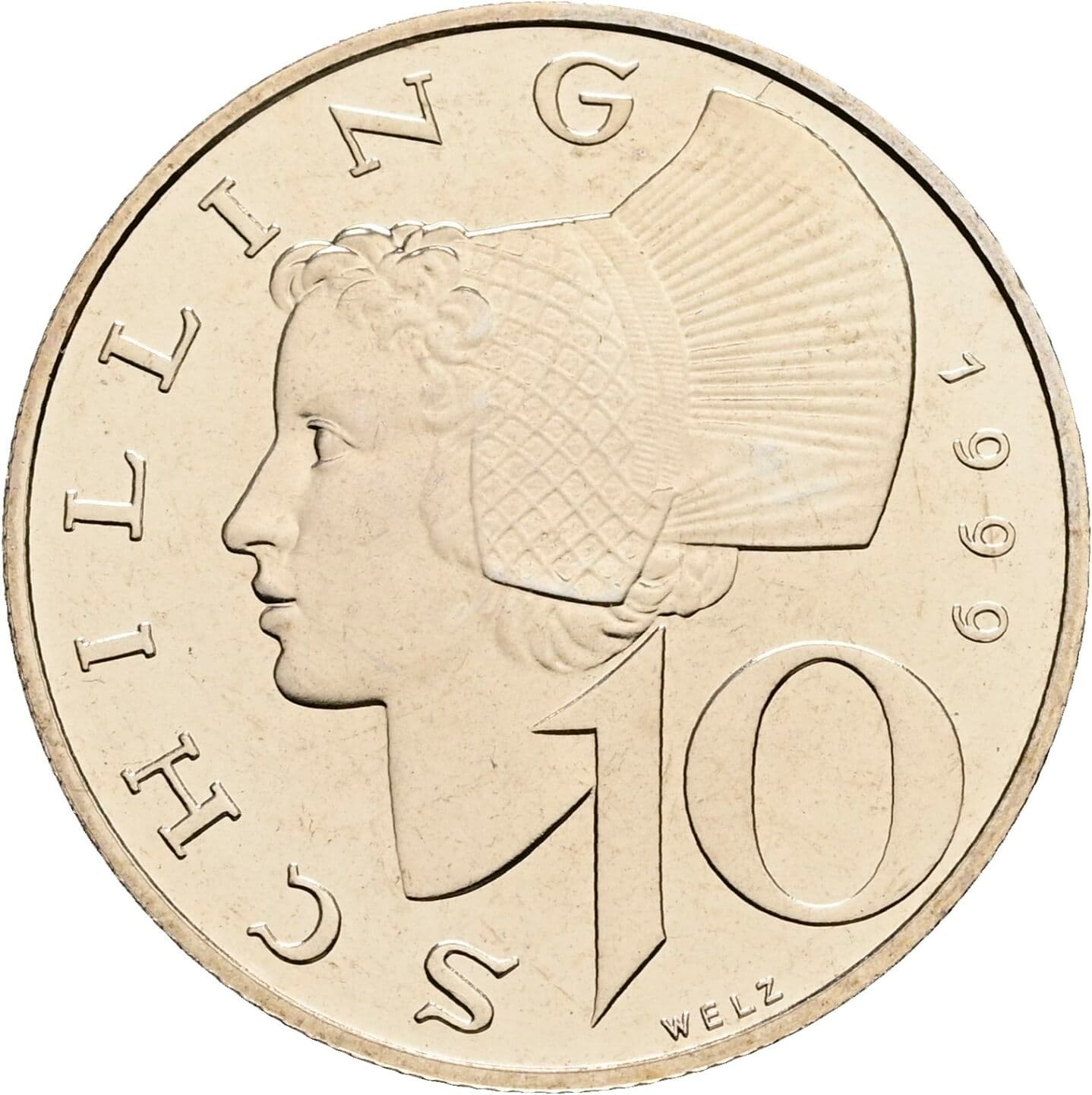 10 Schilling 1999 – Vorderseite