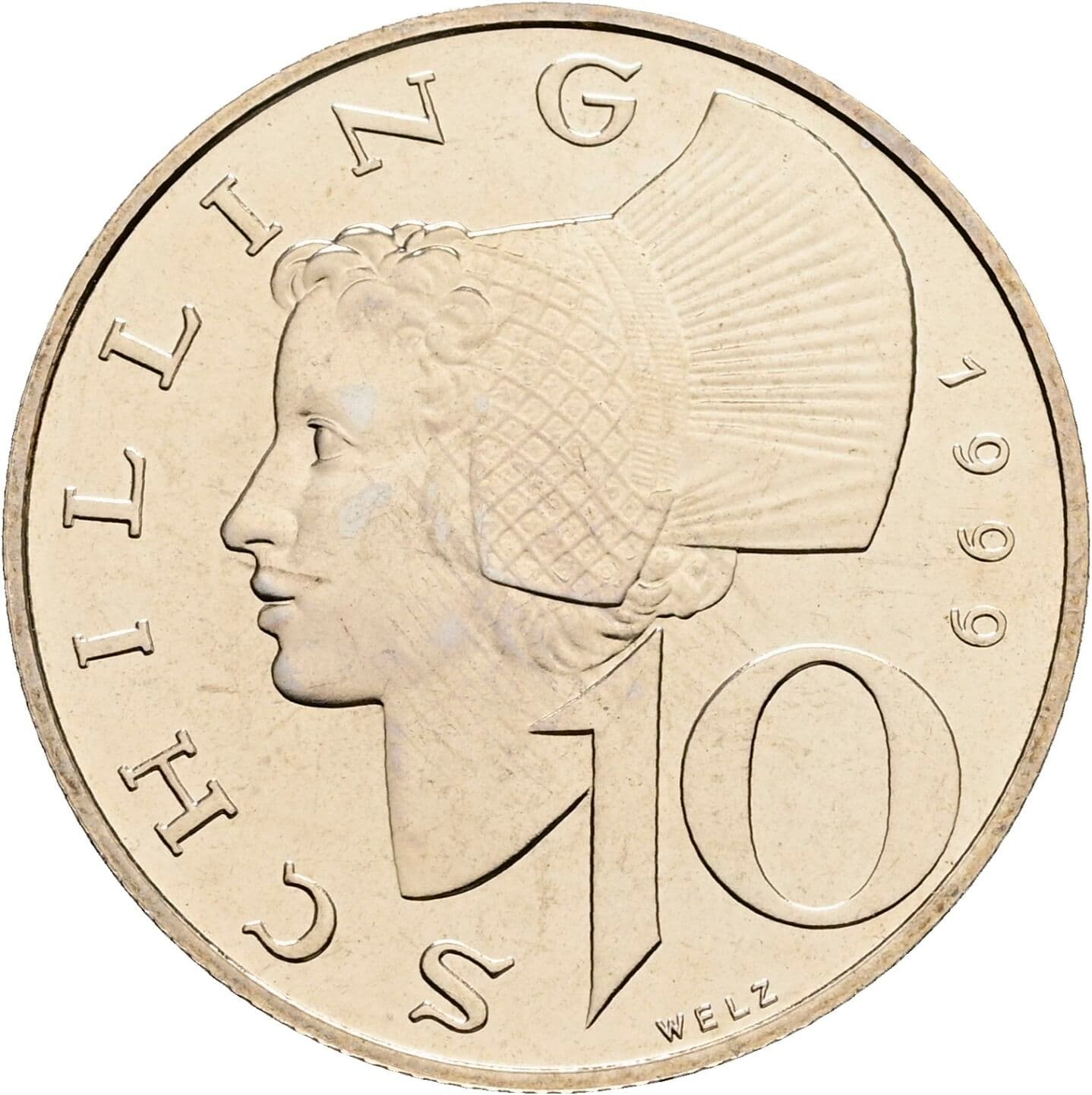 10 Schilling 1999 – Vorderseite