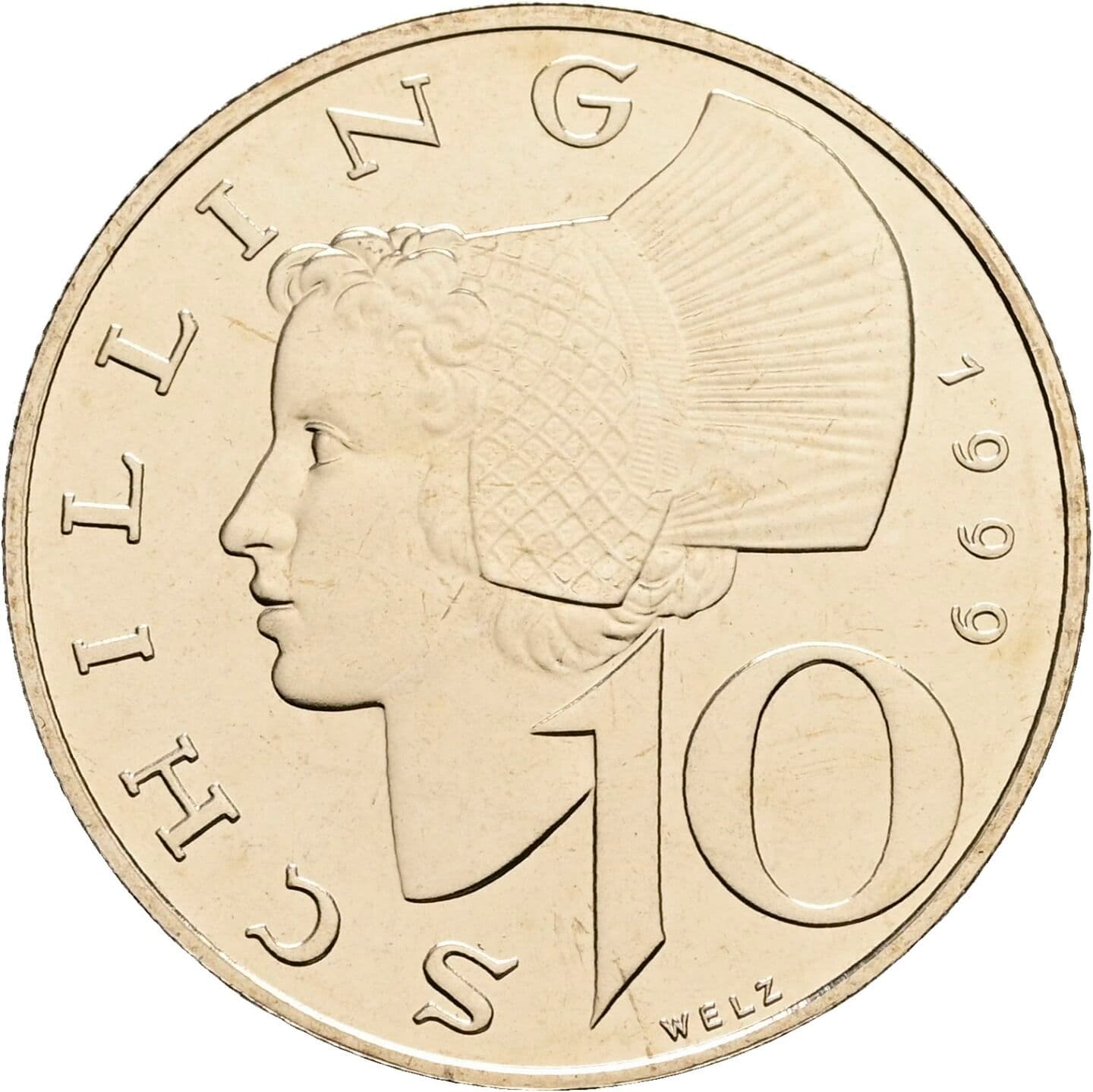10 Schilling 1999 – Vorderseite