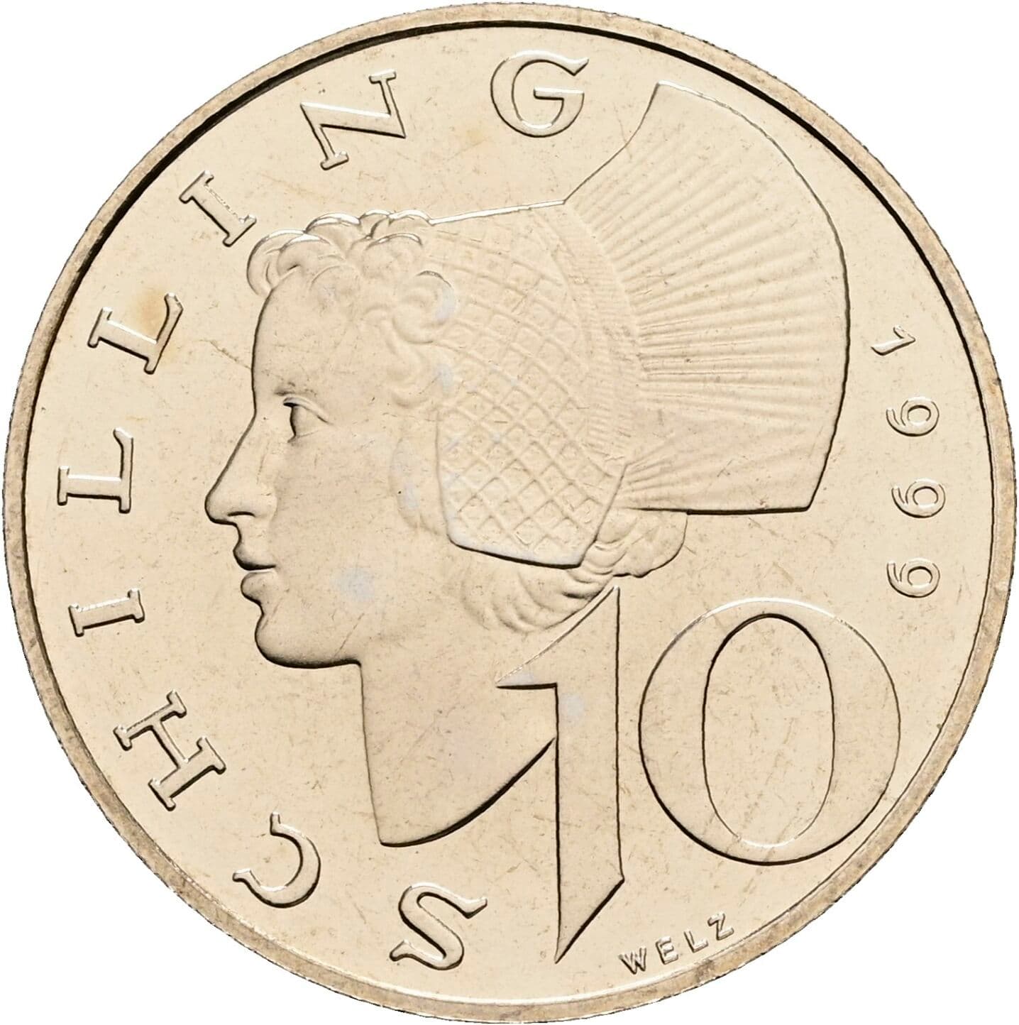 10 Schilling 1999 – Vorderseite