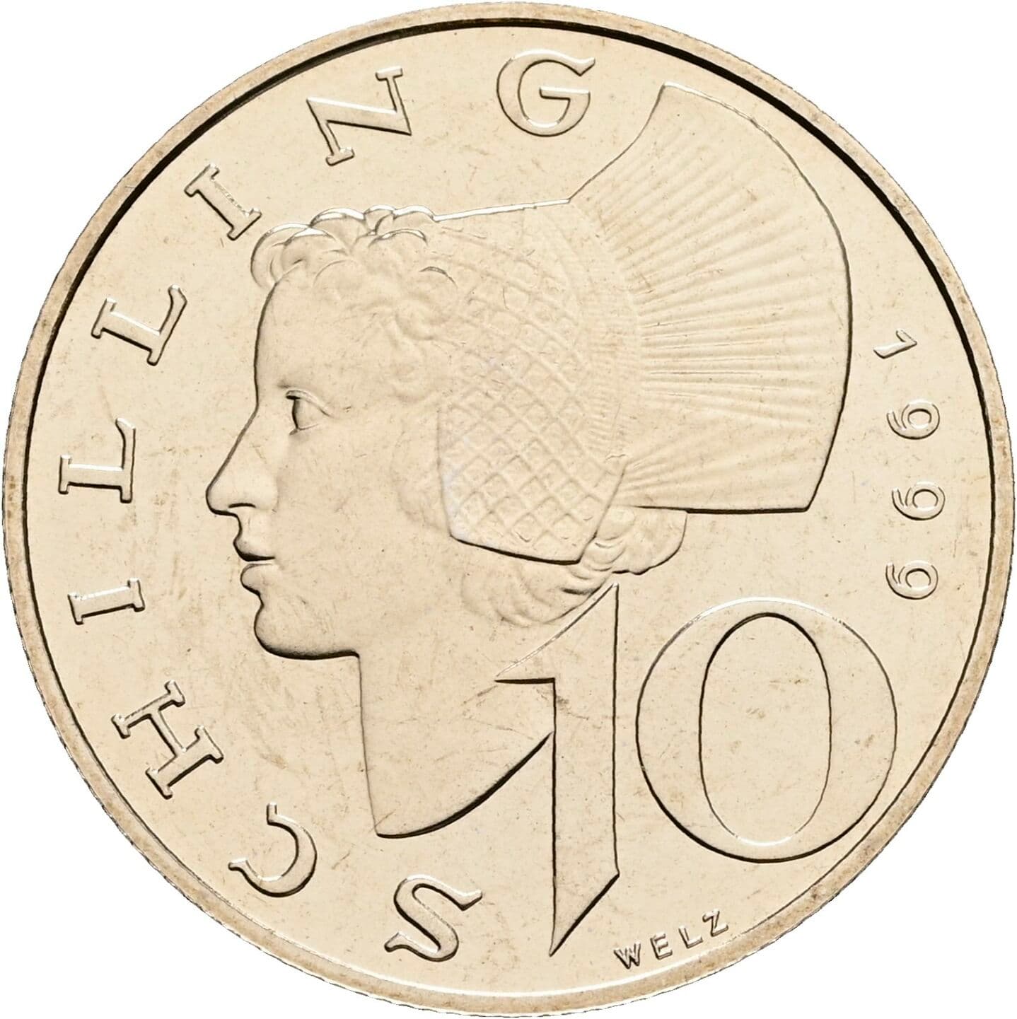 10 Schilling 1999 – Vorderseite