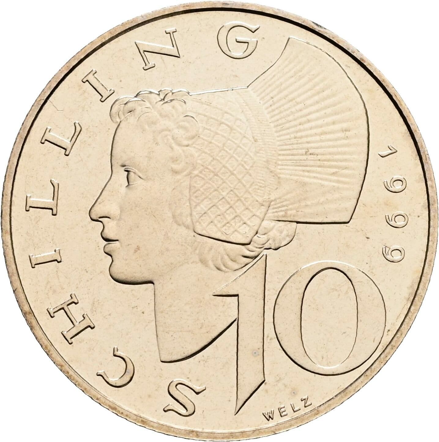 10 Schilling 1999 – Vorderseite