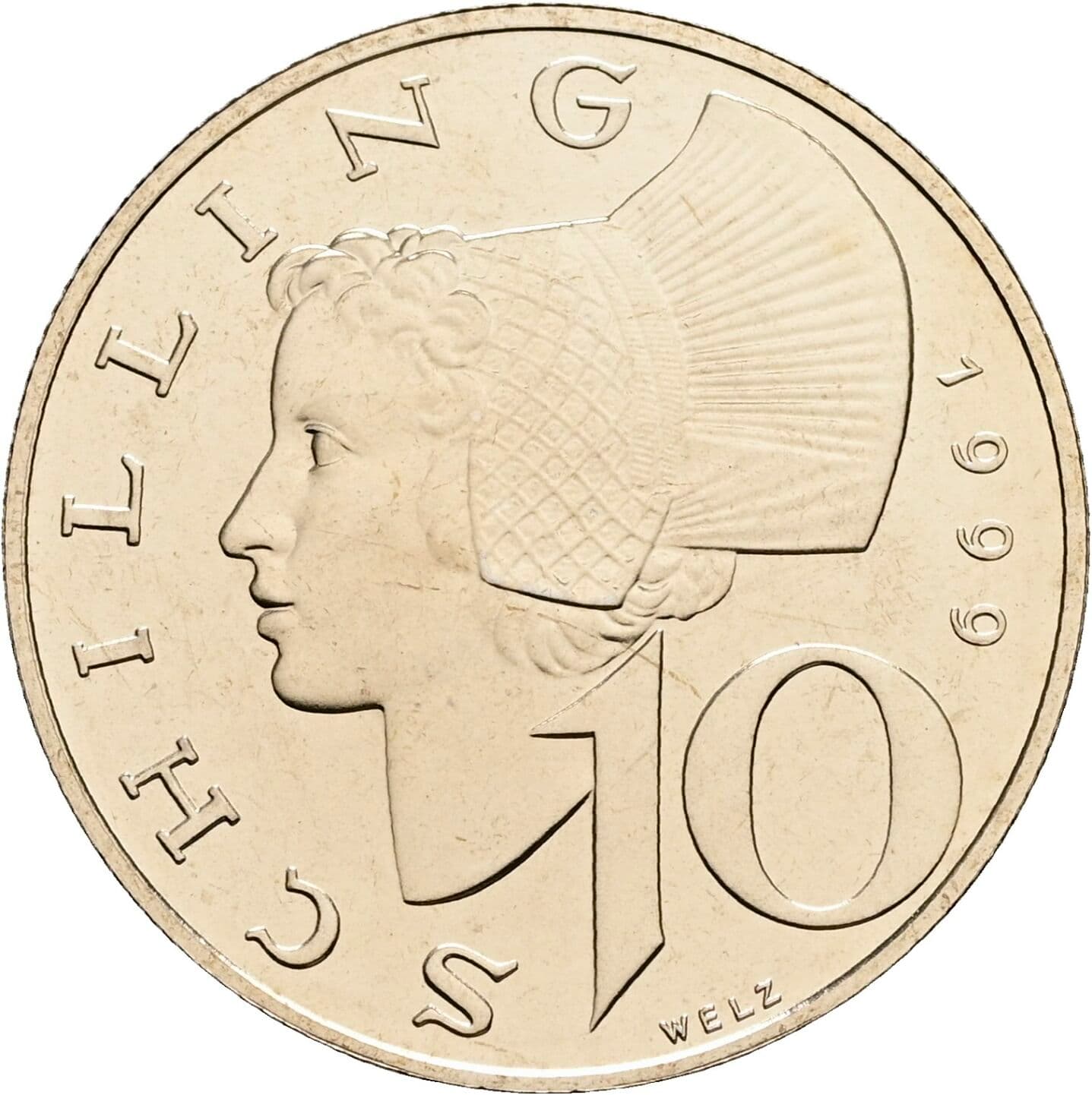 10 Schilling 1999 – Vorderseite