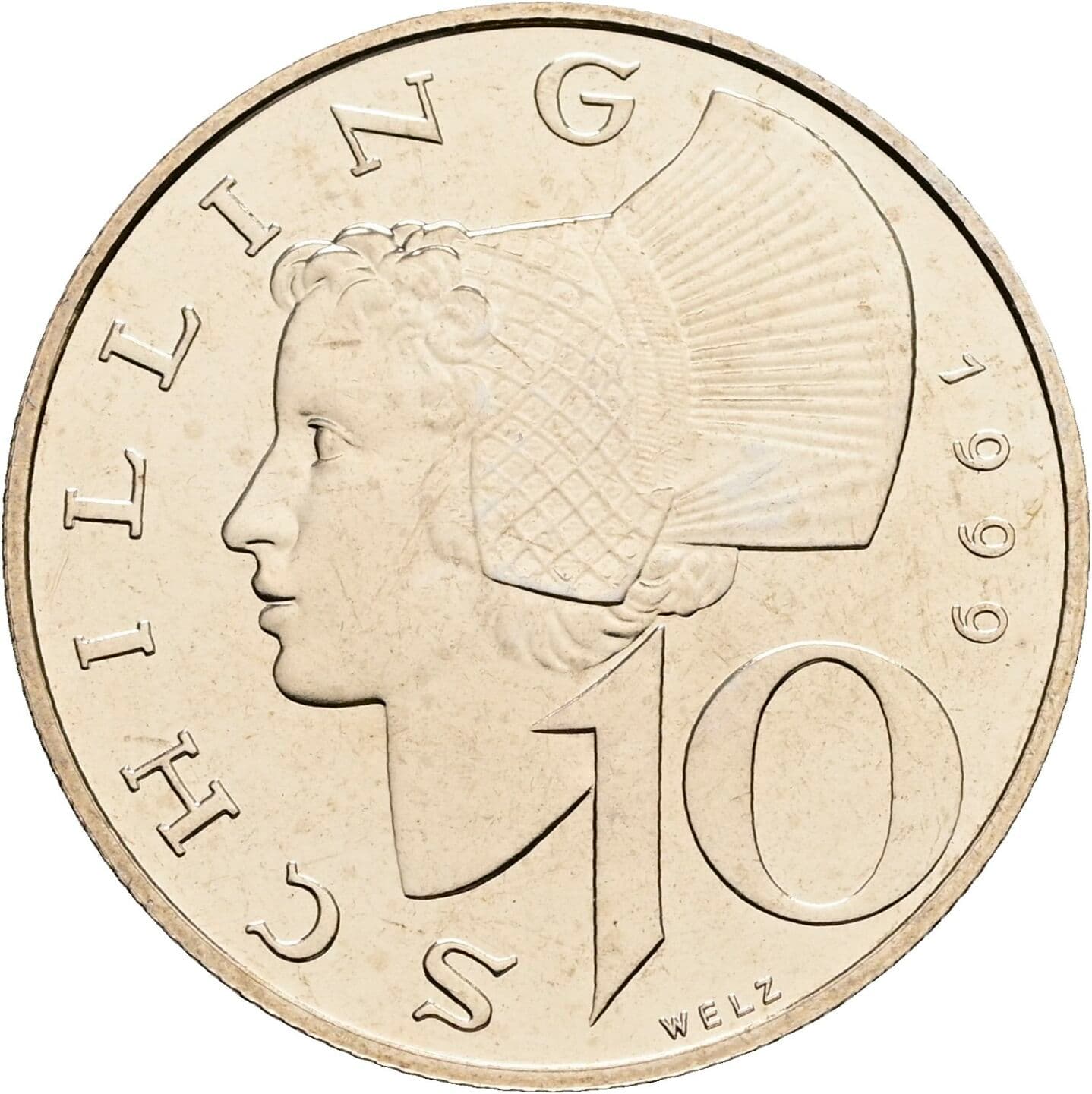 10 Schilling 1999 – Vorderseite