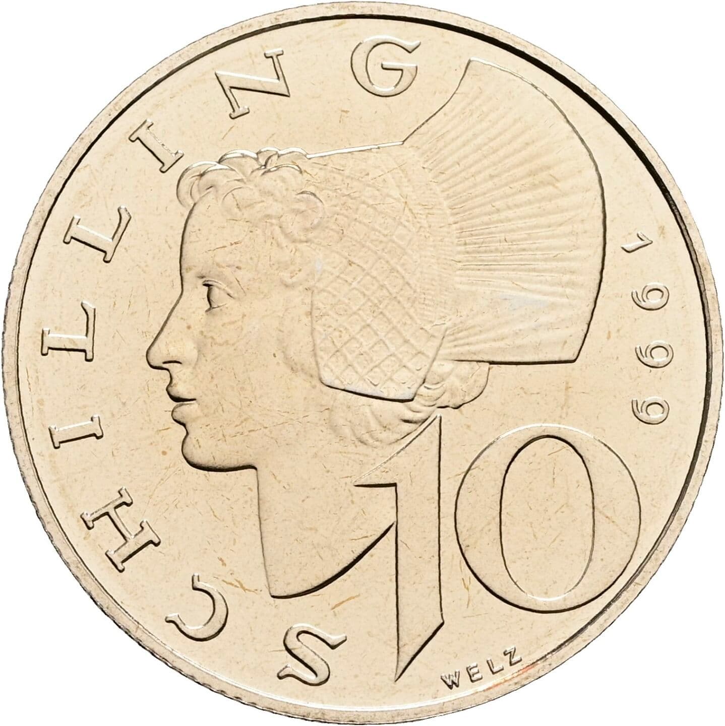10 Schilling 1999 – Vorderseite