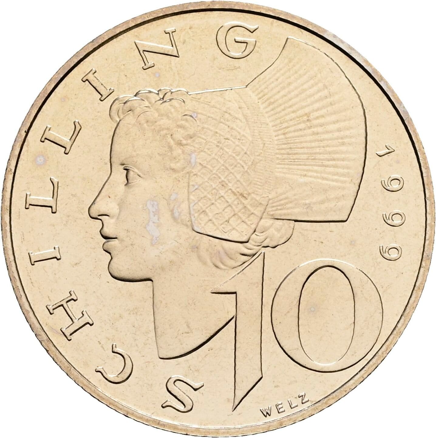 10 Schilling 1999 – Vorderseite