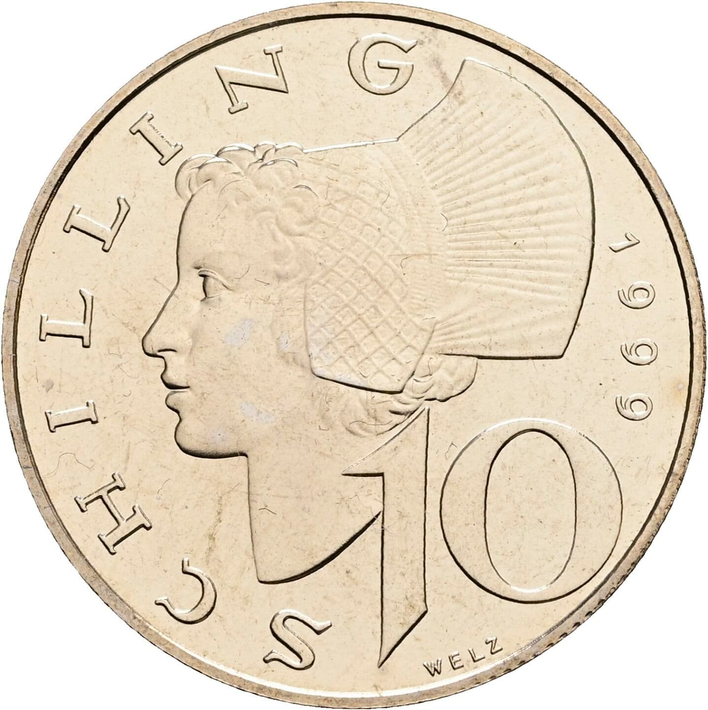 10 Schilling 1999 – Vorderseite