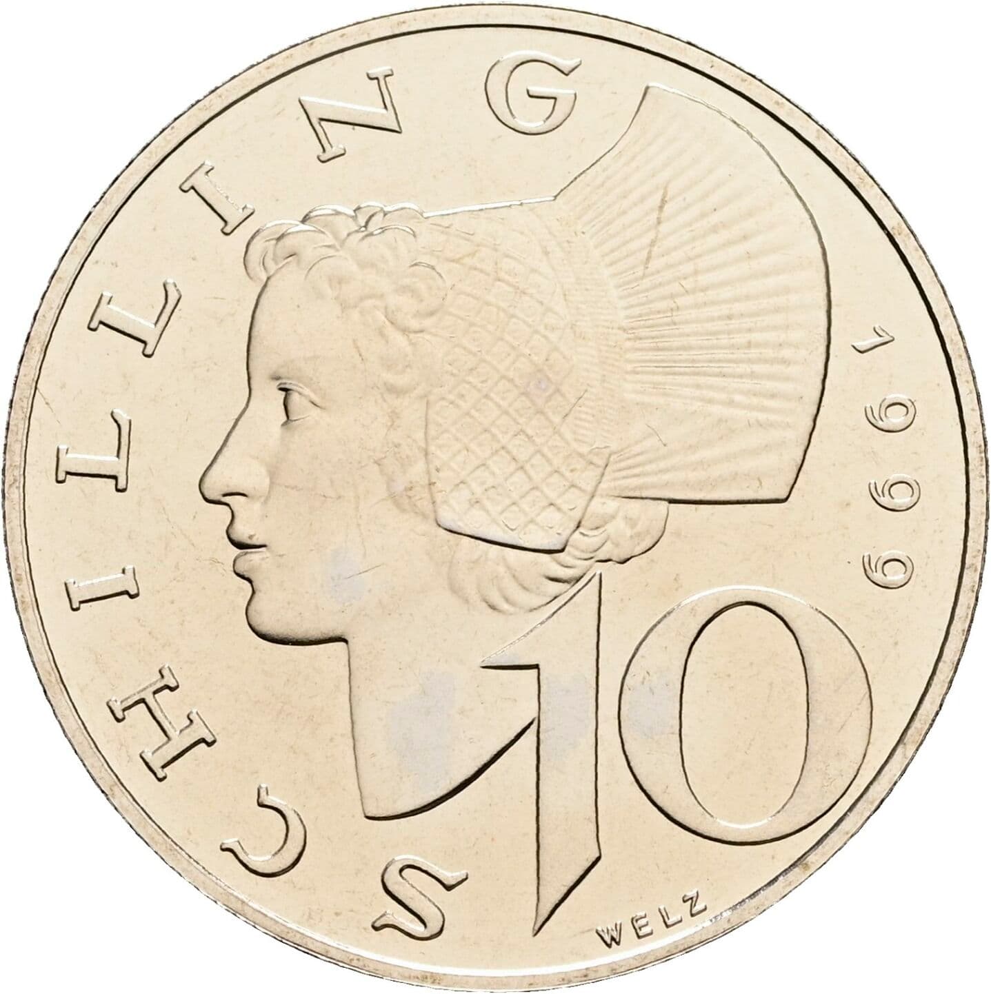 10 Schilling 1999 – Vorderseite