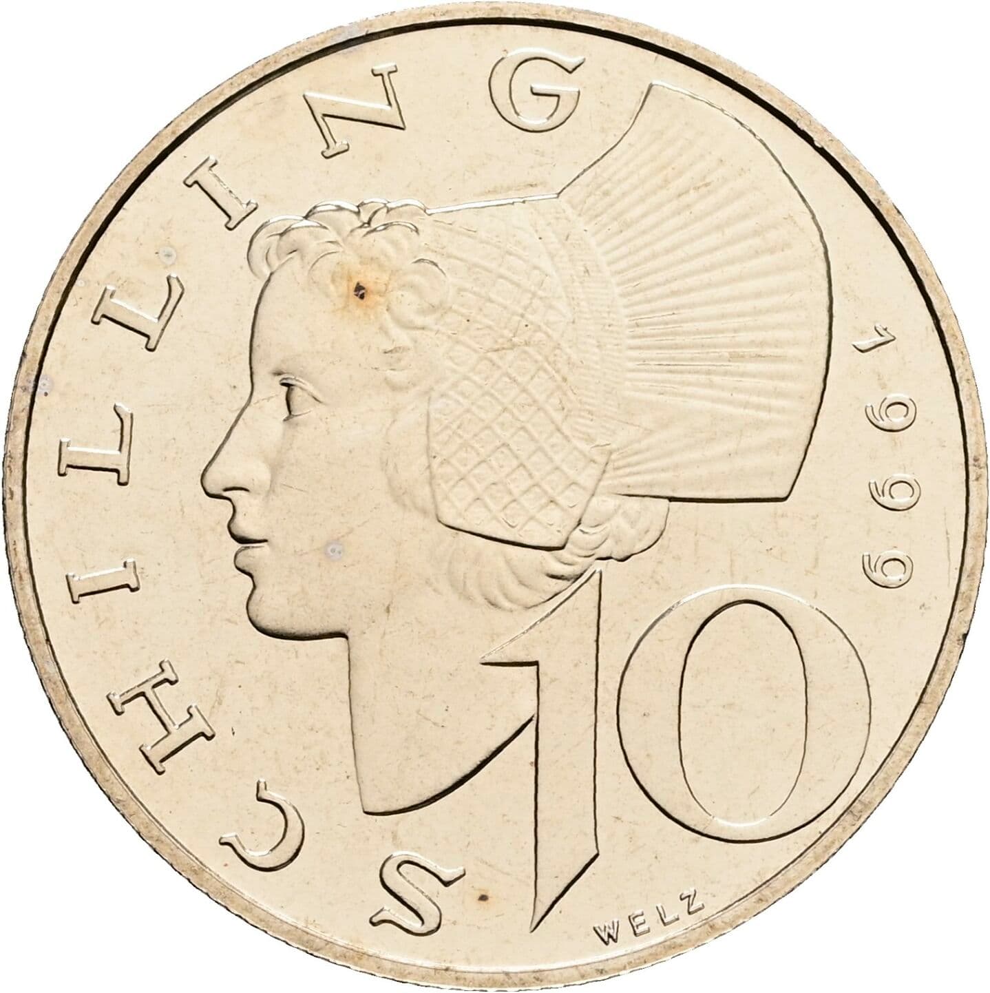 10 Schilling 1999 – Vorderseite