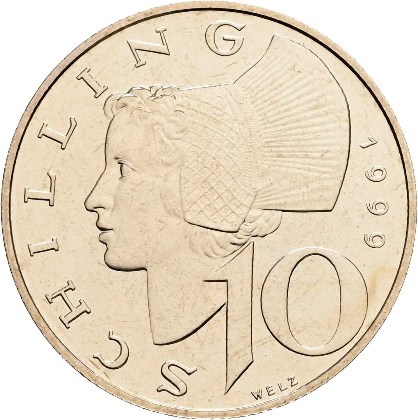 10 Schilling 1999 – Vorderseite