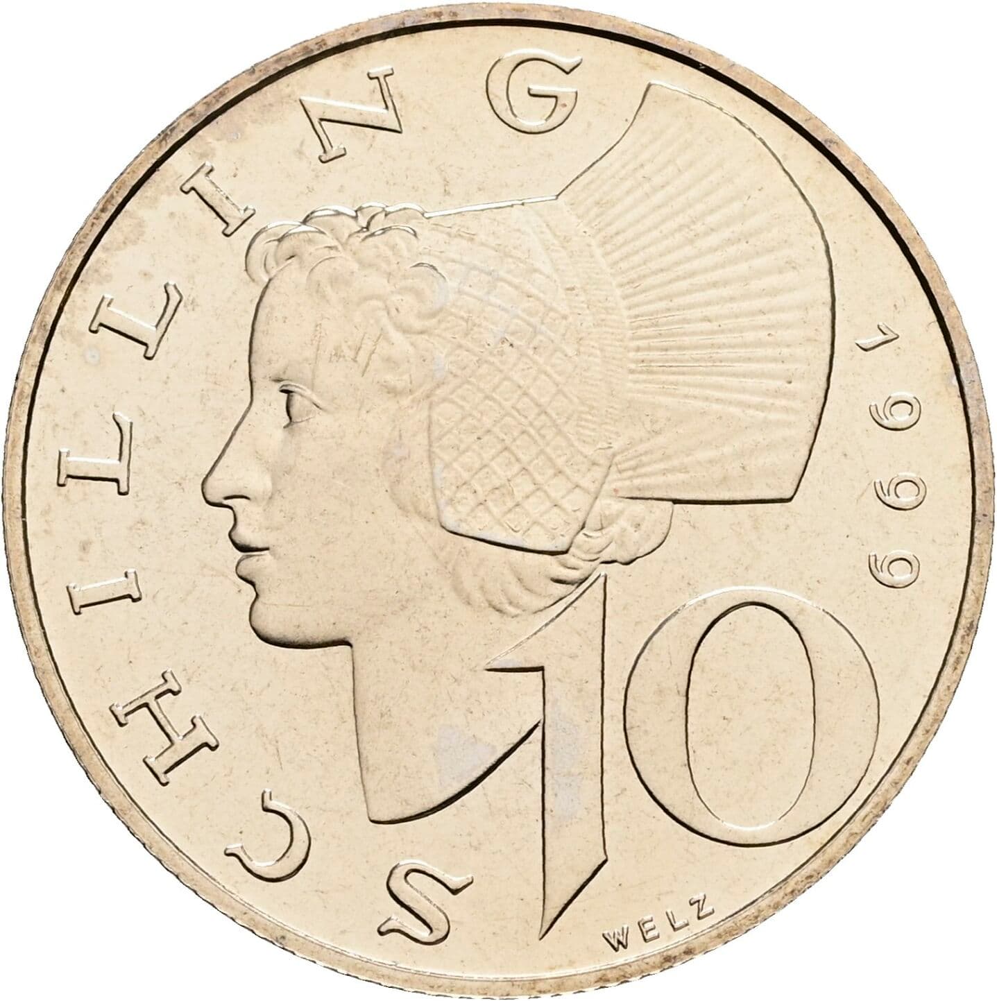 10 Schilling 1999 – Vorderseite
