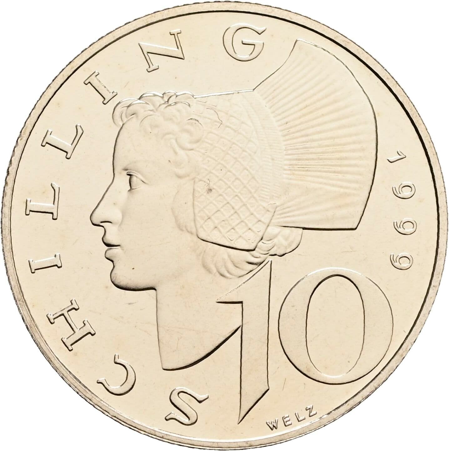 10 Schilling 1999 – Vorderseite