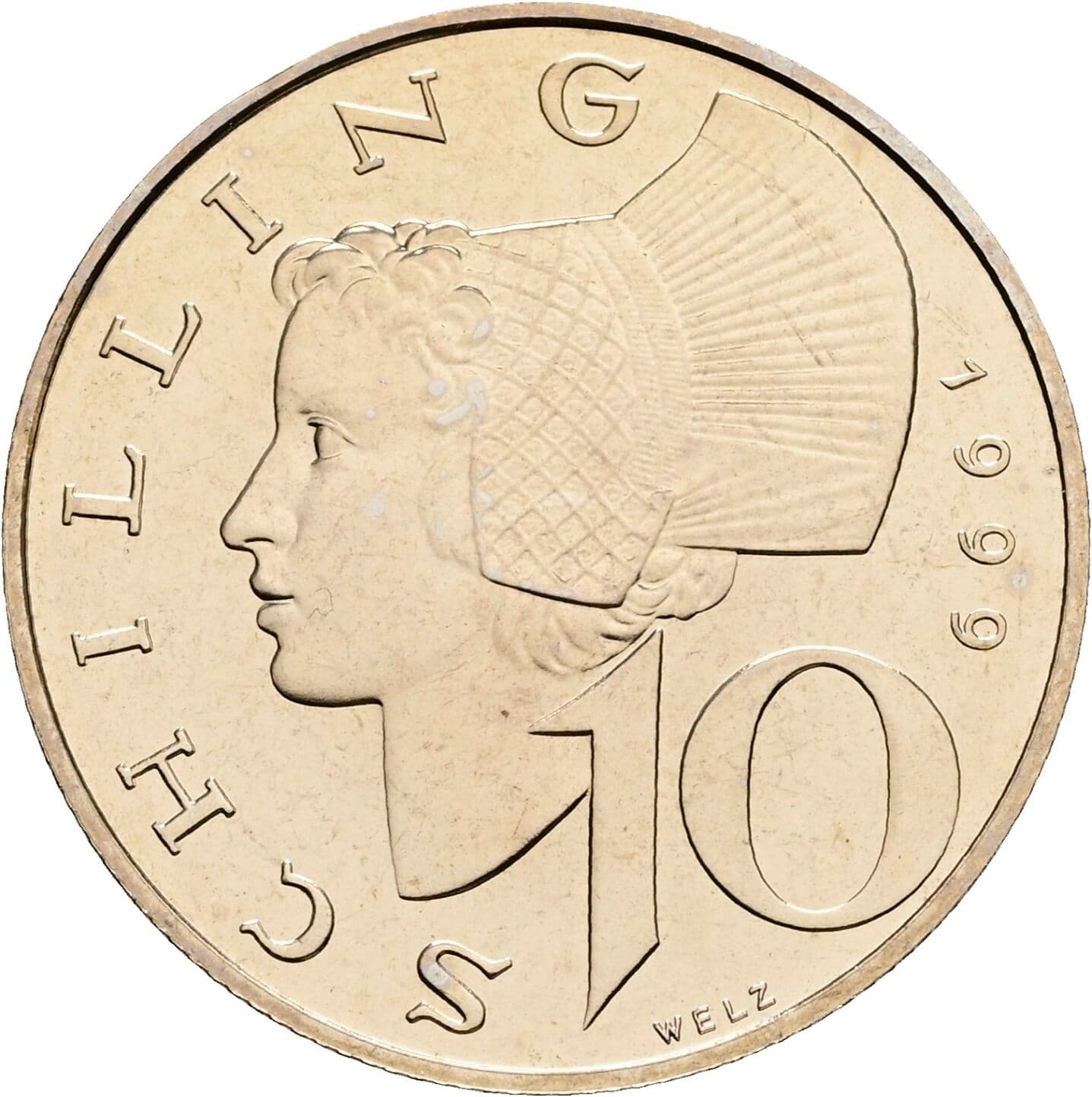10 Schilling 1999 – Vorderseite