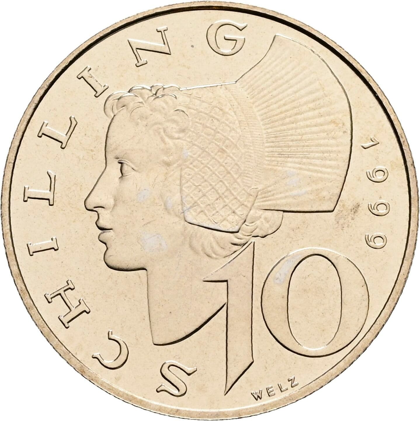 10 Schilling 1999 – Vorderseite