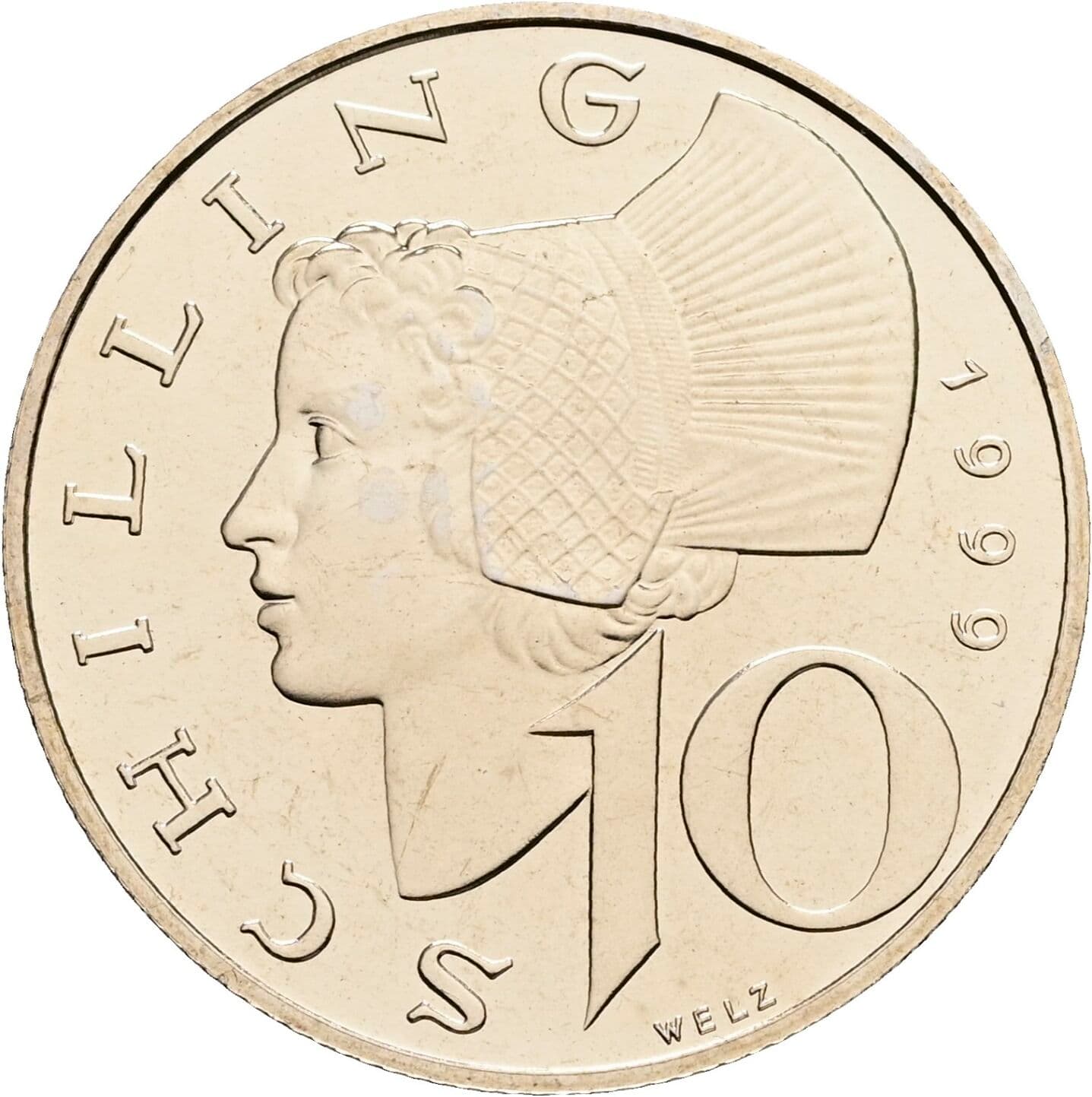 10 Schilling 1999 – Vorderseite