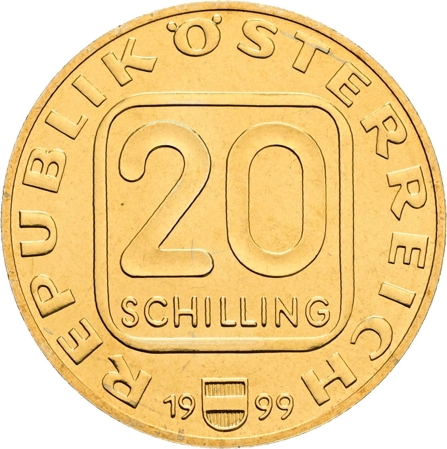 20 Schilling 1999 – Vorderseite