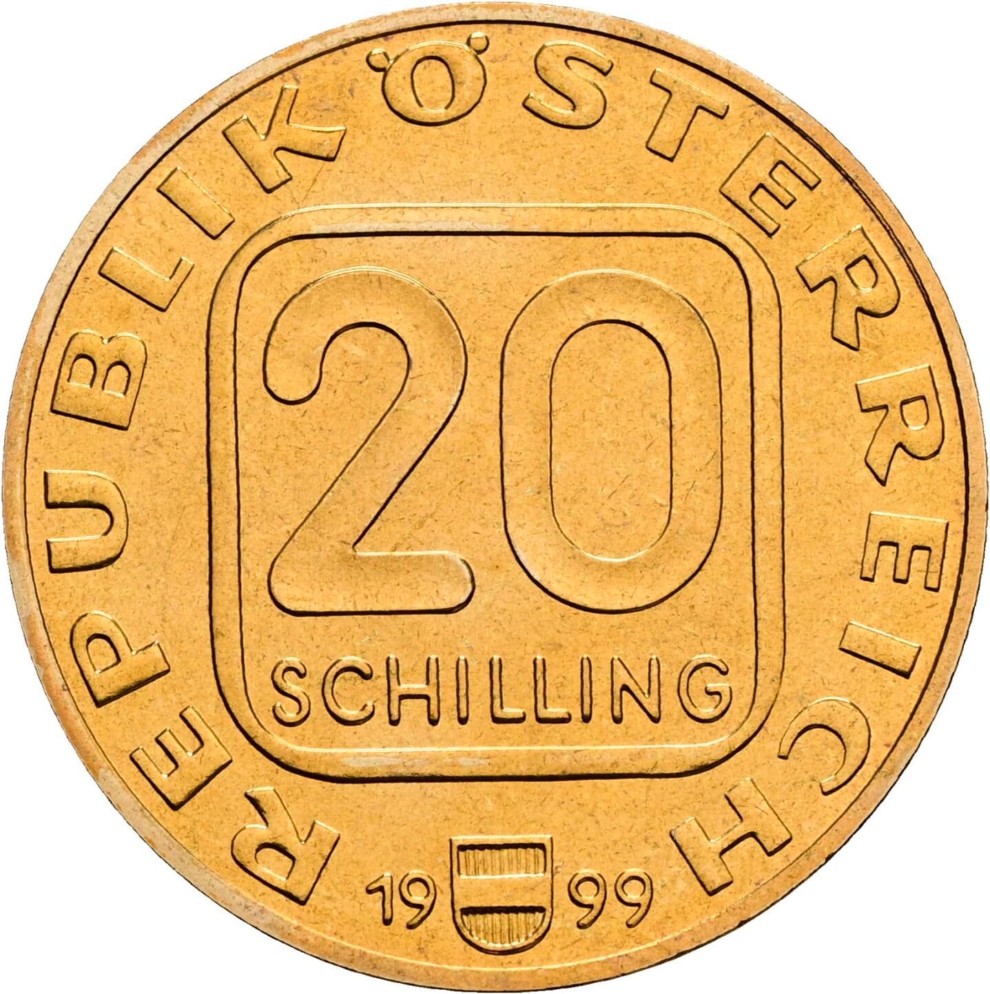 20 Schilling 1999 – Vorderseite