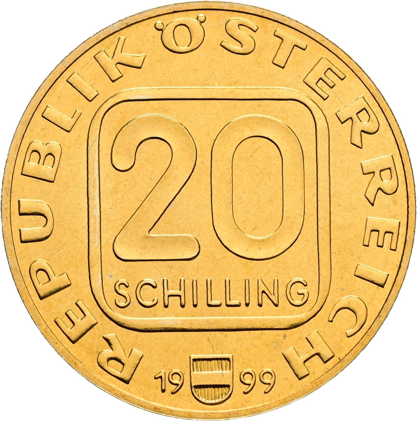 20 Schilling 1999 – Vorderseite
