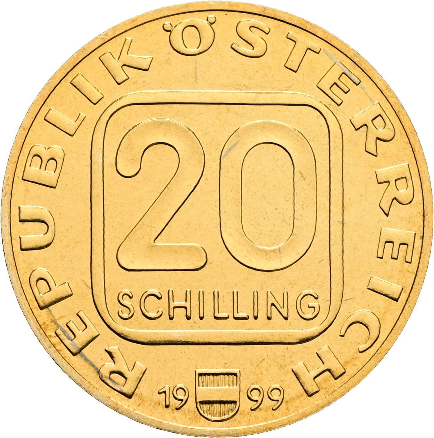 20 Schilling 1999 – Vorderseite
