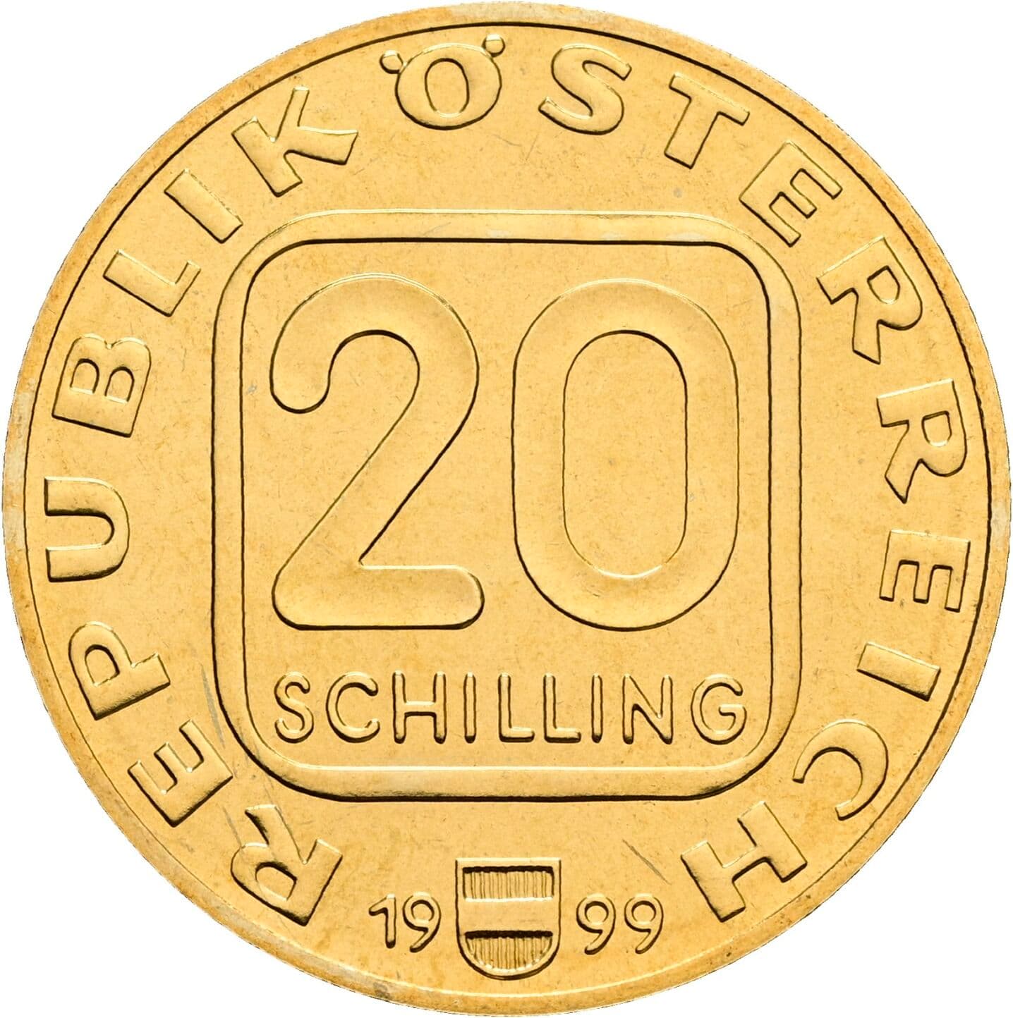 20 Schilling 1999 – Vorderseite