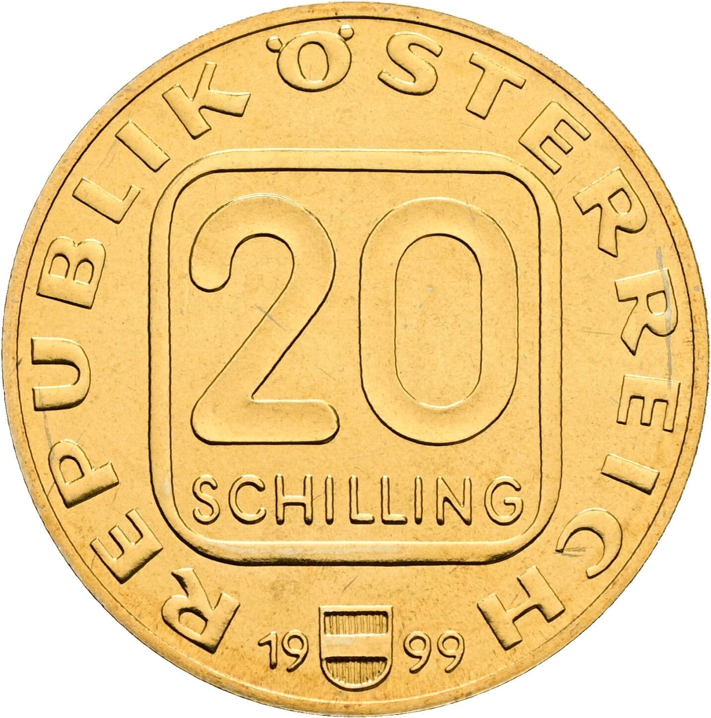 20 Schilling 1999 – Vorderseite