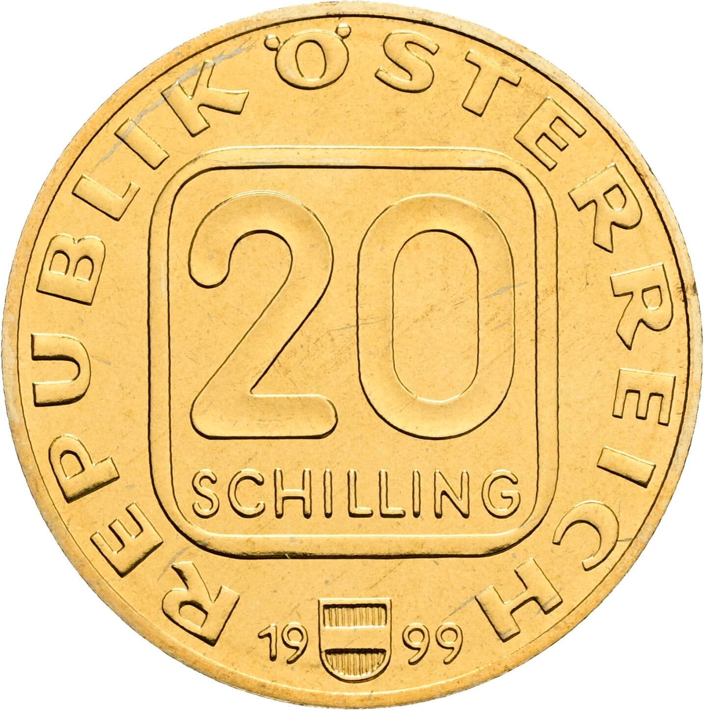 20 Schilling 1999 – Vorderseite
