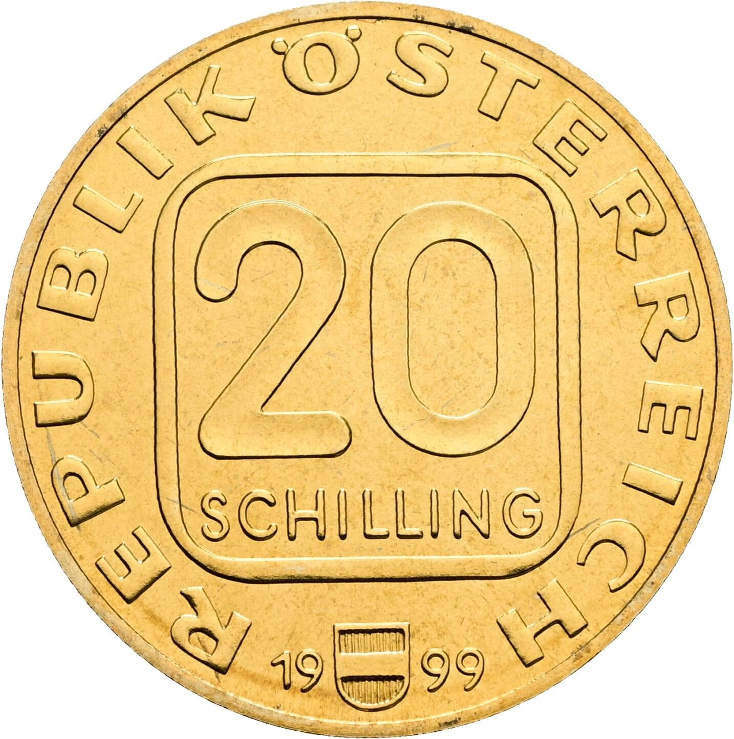 20 Schilling 1999 – Vorderseite