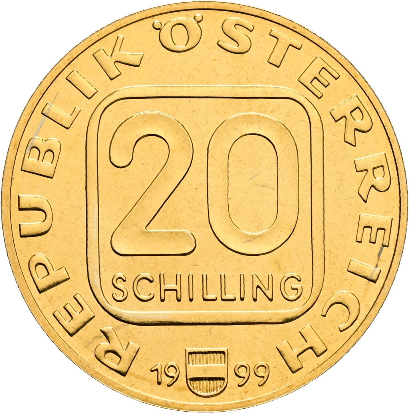20 Schilling 1999 – Vorderseite