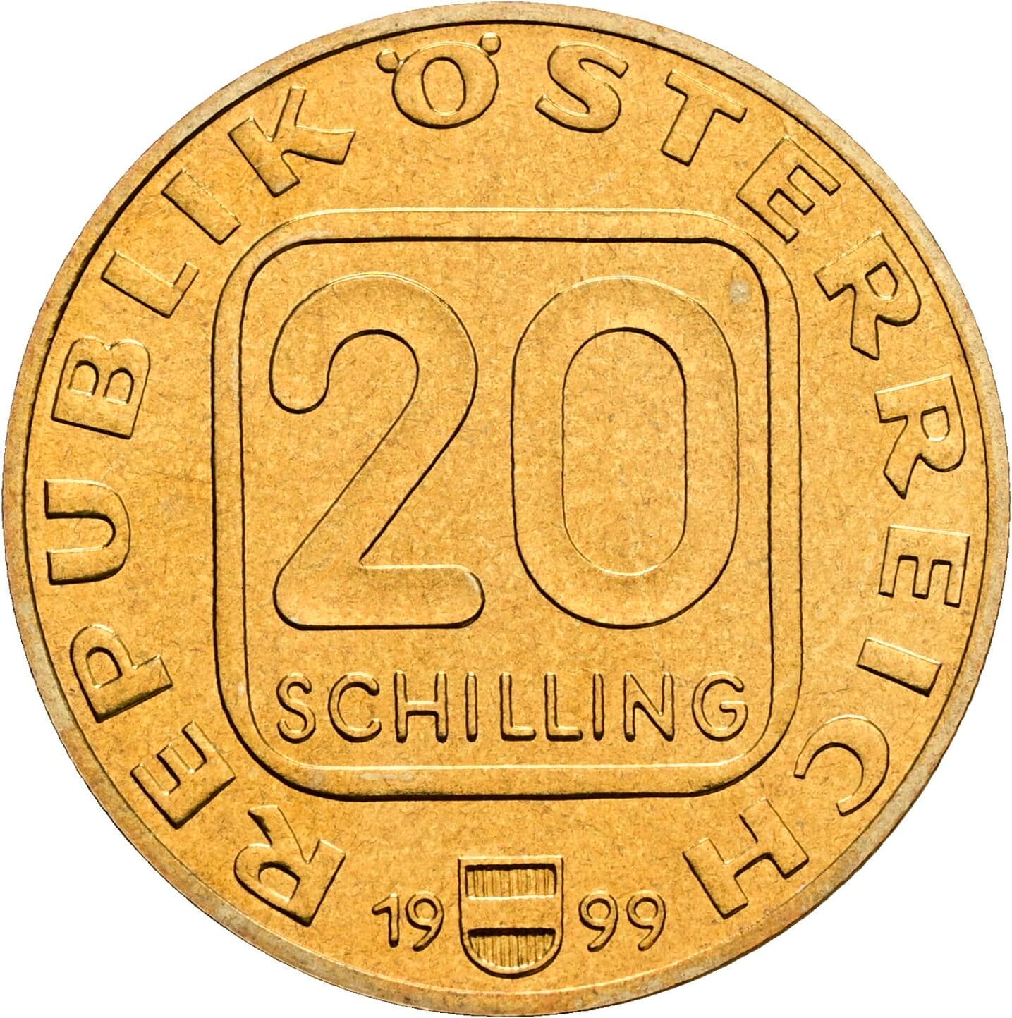 20 Schilling 1999 – Vorderseite