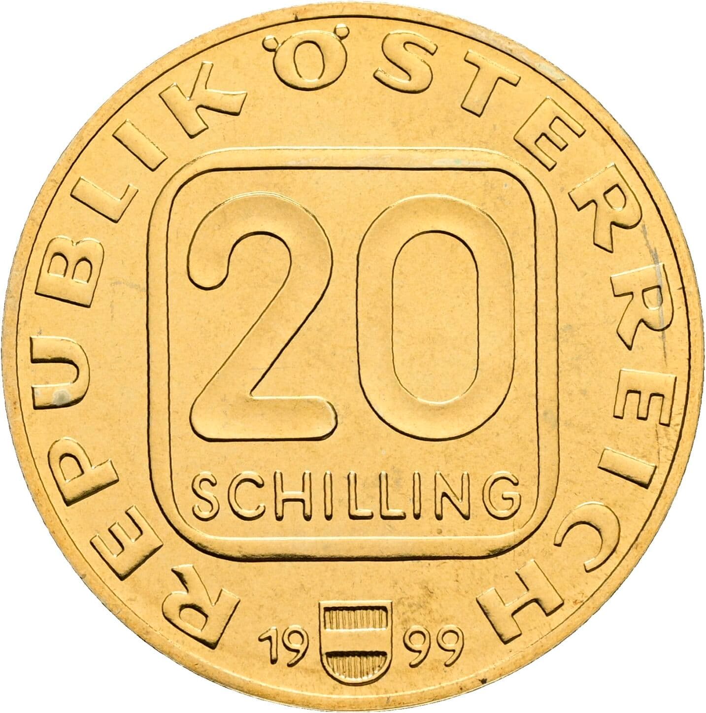 20 Schilling 1999 – Vorderseite