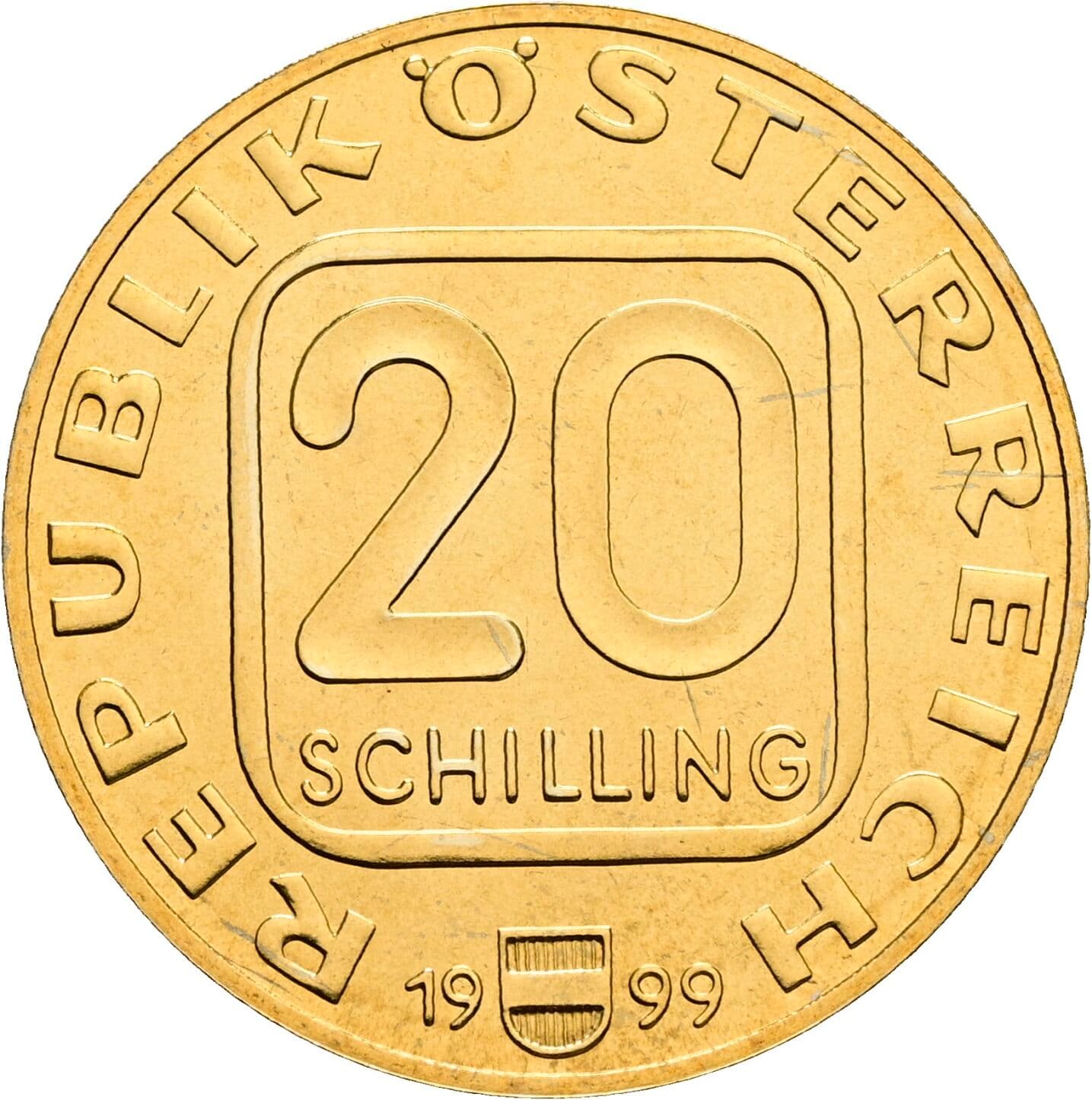 20 Schilling 1999 – Vorderseite
