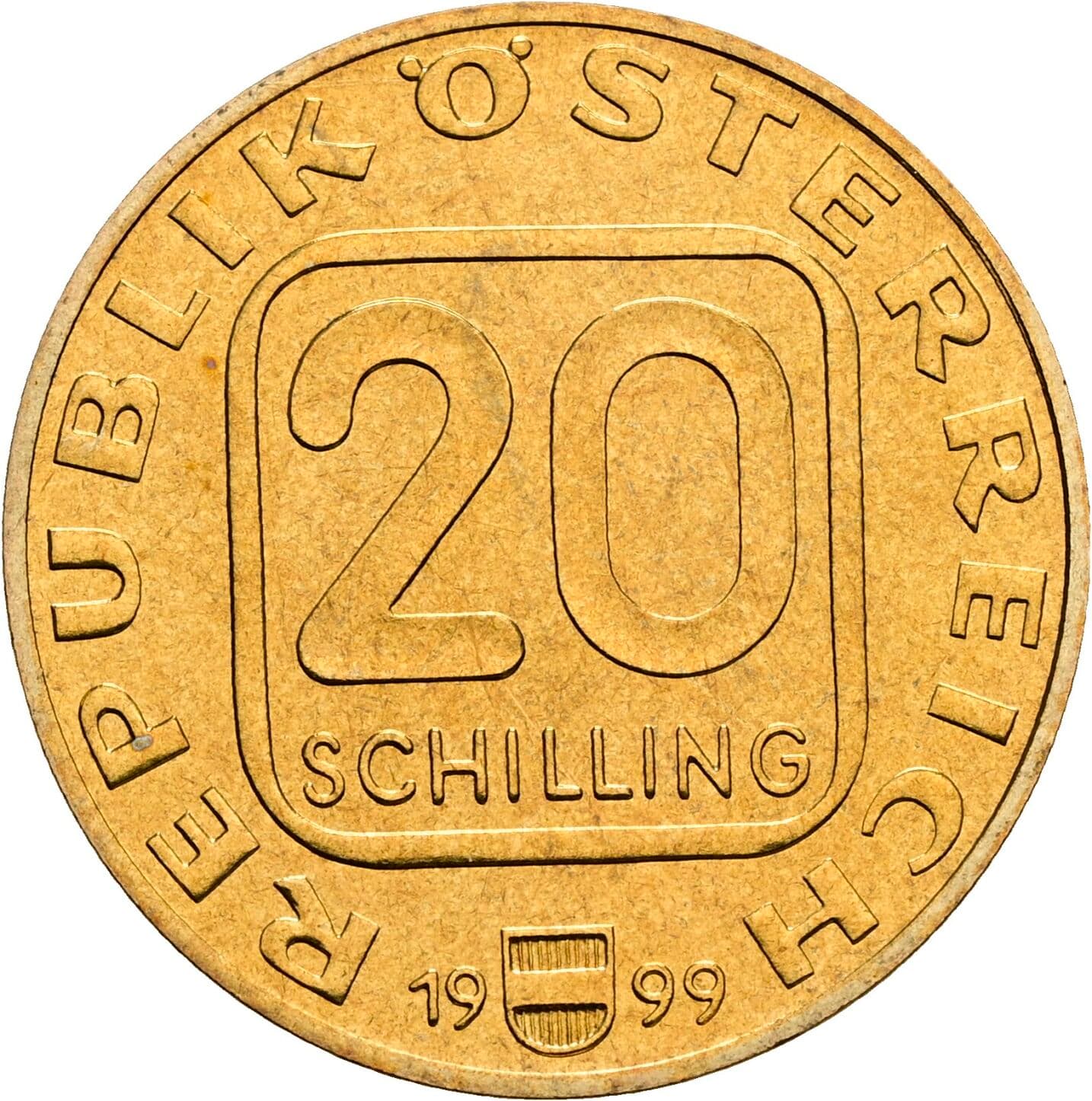 20 Schilling 1999 – Vorderseite