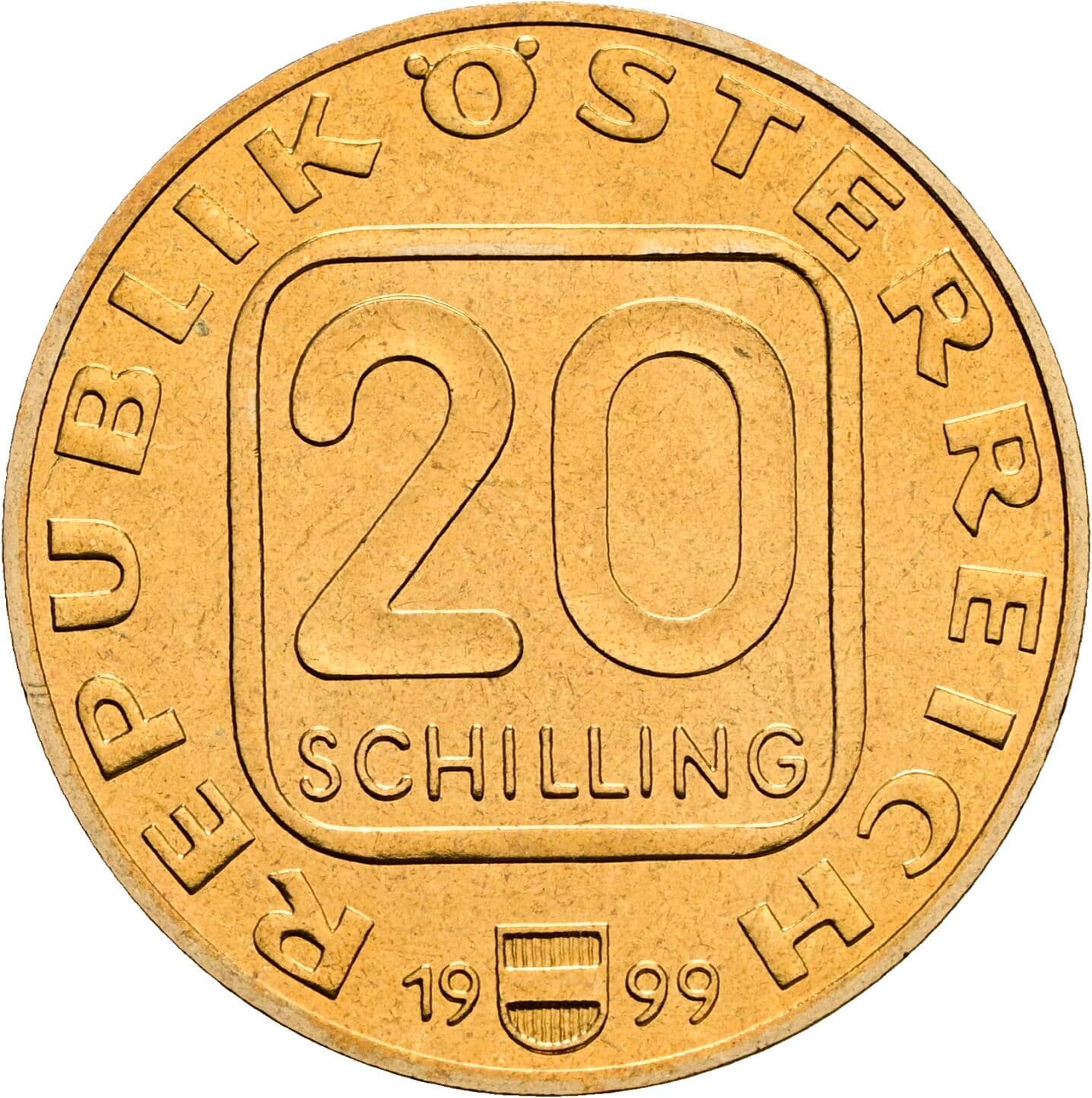 20 Schilling 1999 – Vorderseite